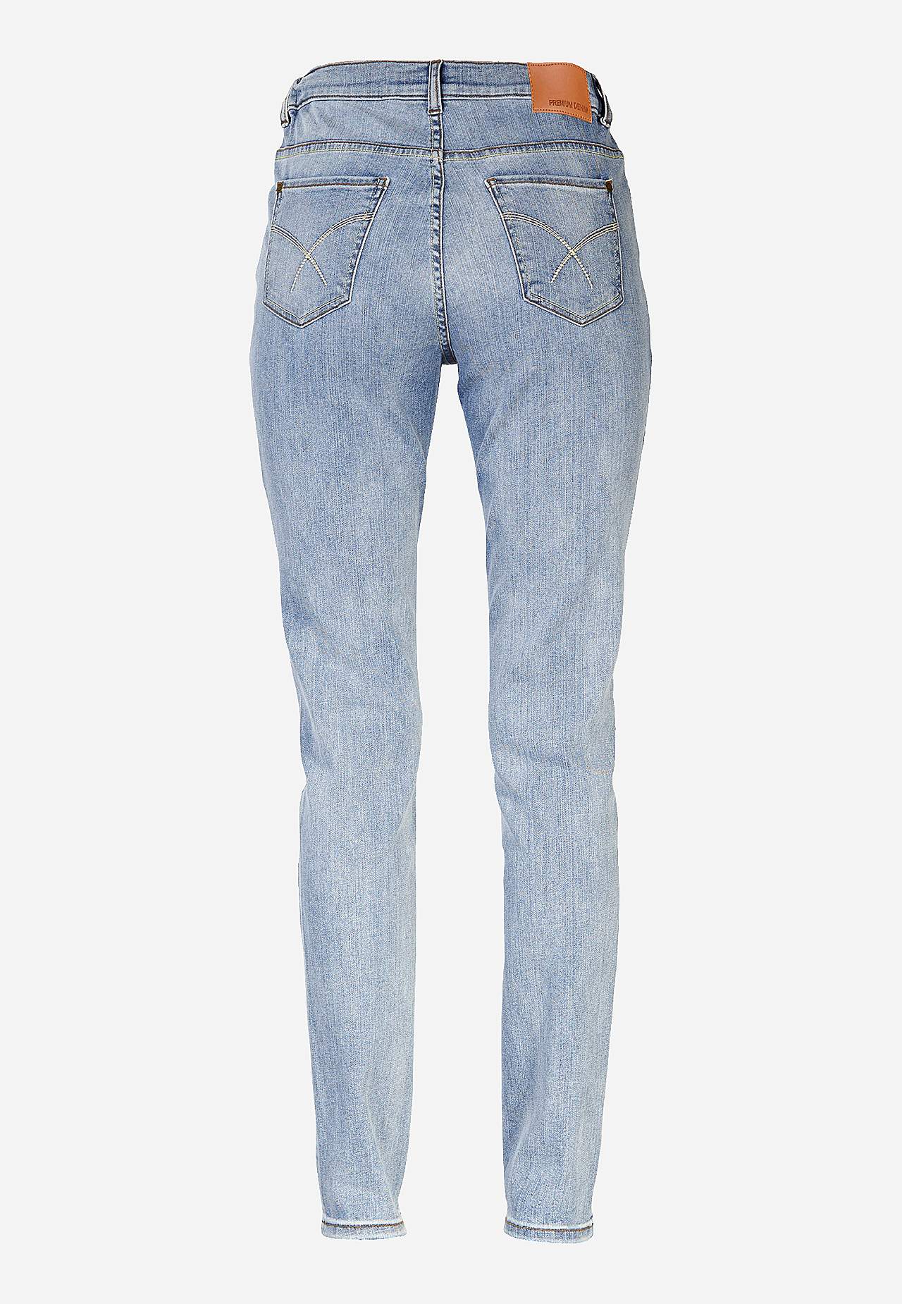 Jeans with elastic at the sides