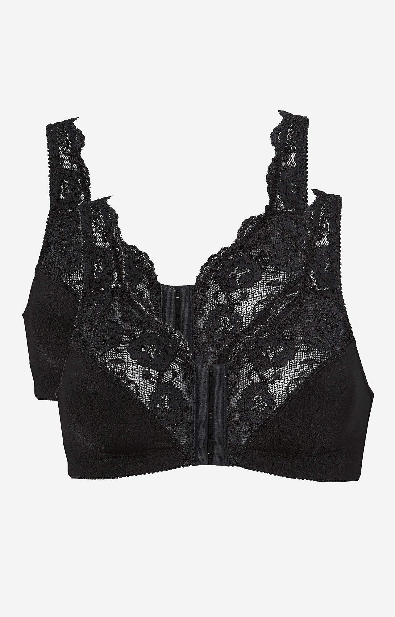 Front-closing soft bra 2-pack