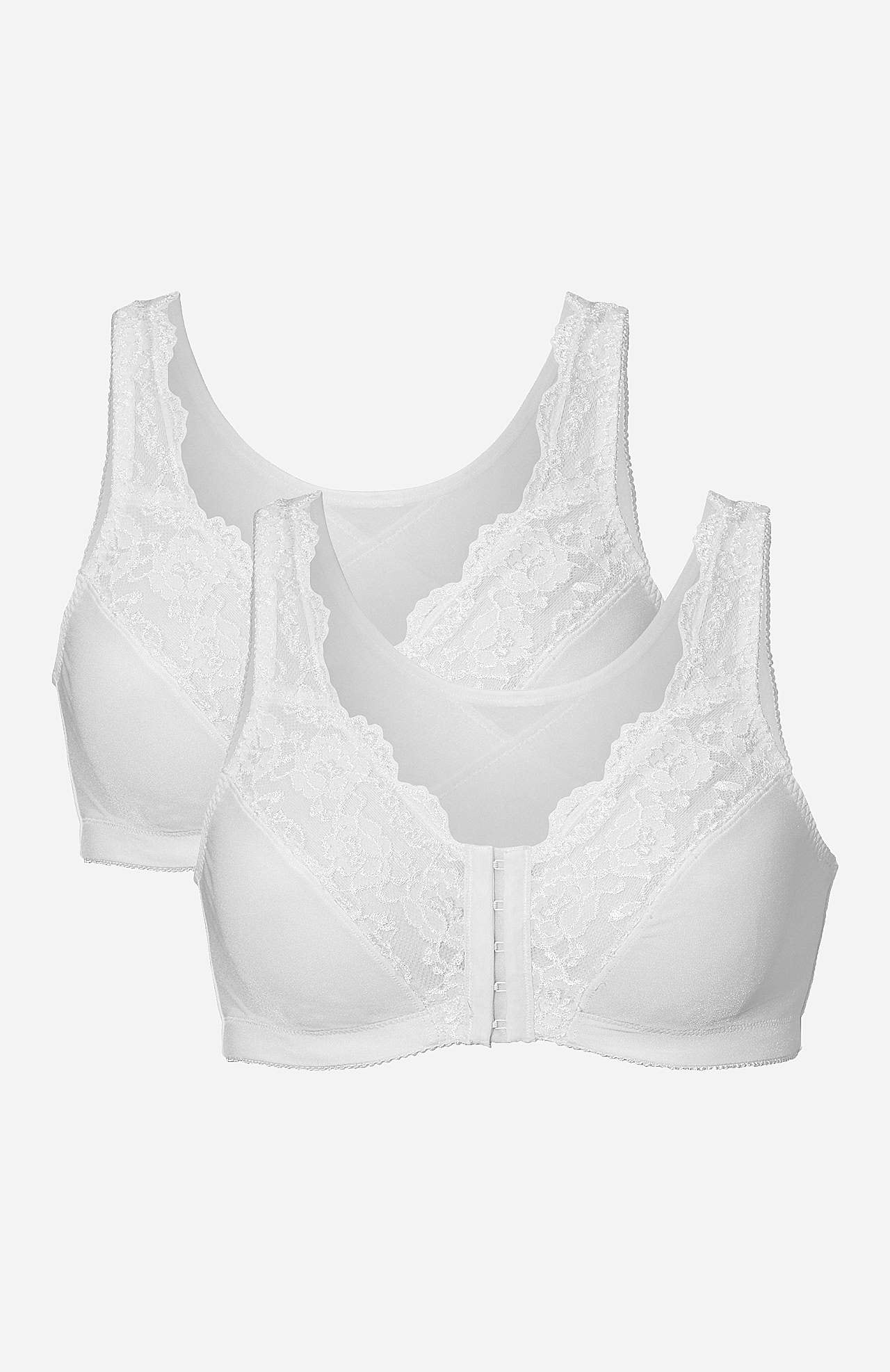 Front-closing soft bra 2-pack