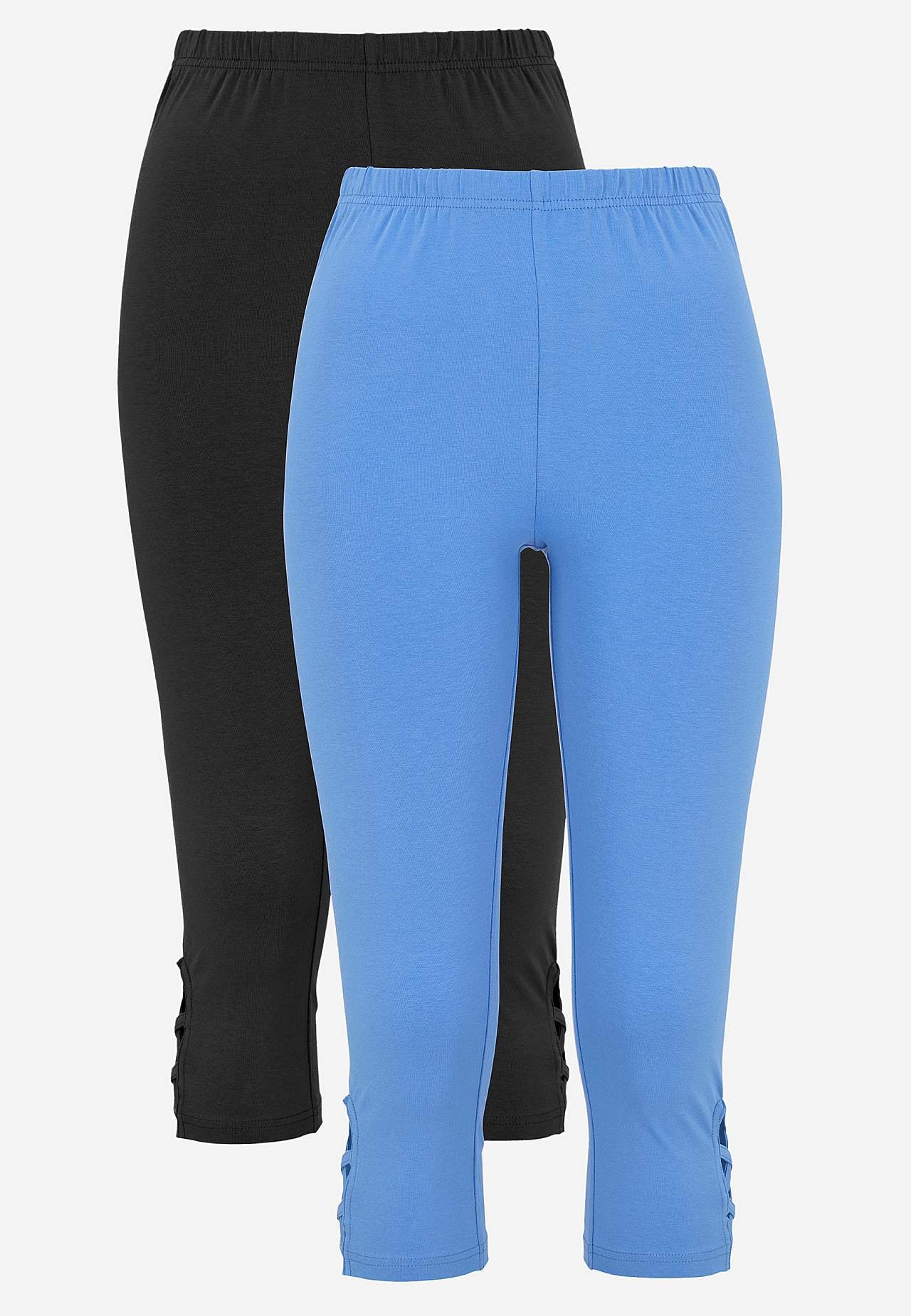 Capri leggings with nice details 2-pack