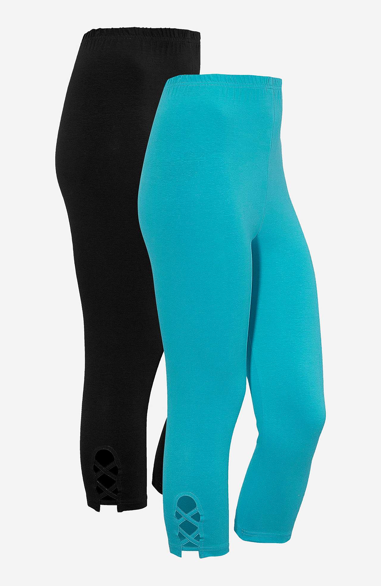 Capri leggings with nice details 2-pack