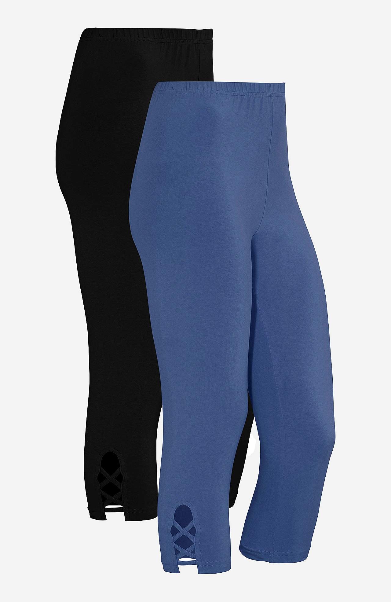 Capri leggings with nice details 2-pack