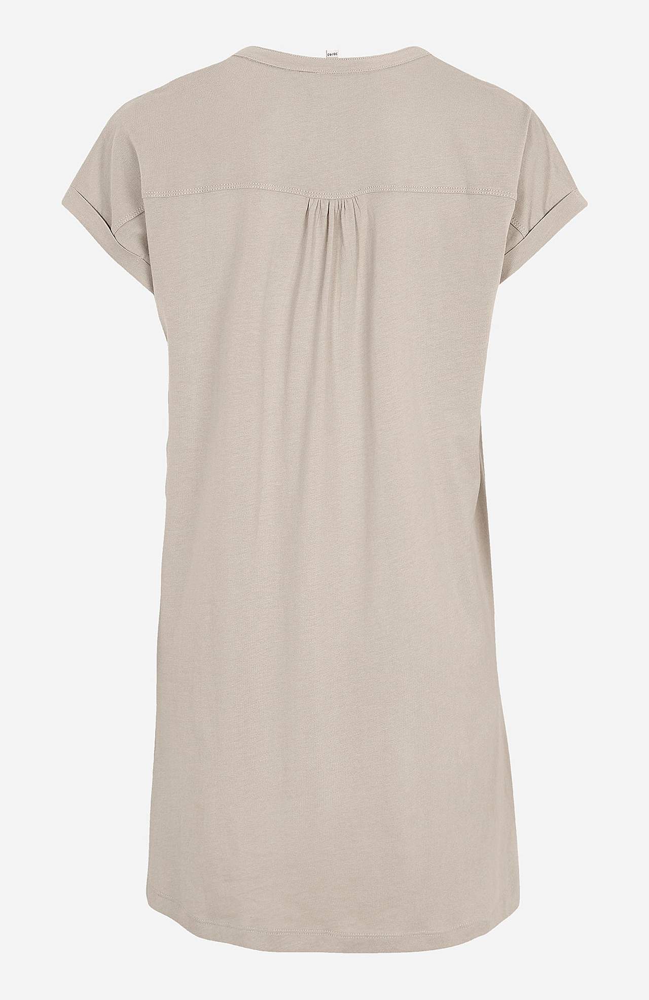 Jersey tuniq with metallic buttons