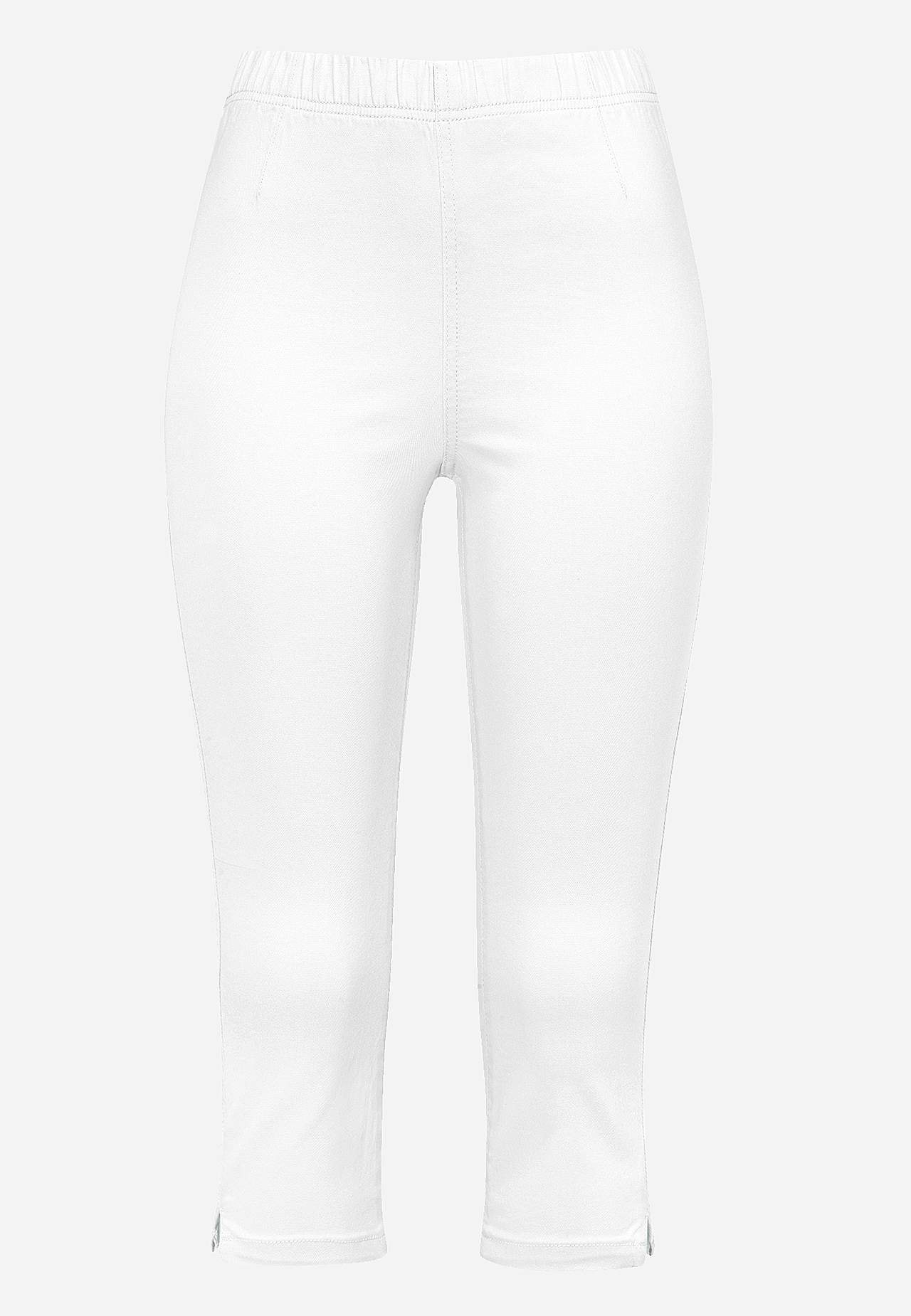 Comfortable capri trousers in cotton twill