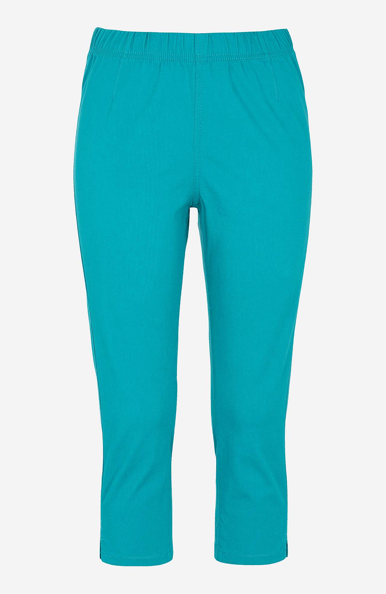 Comfortable capri trousers in cotton twill
