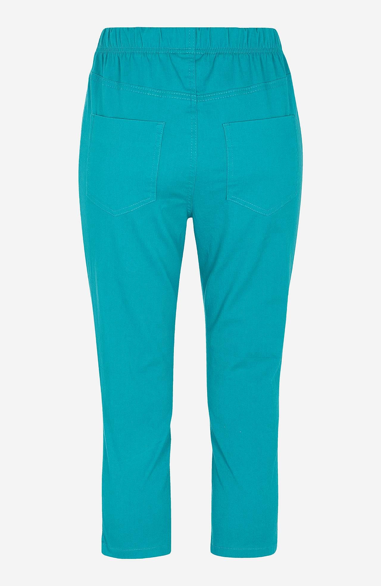 Comfortable capri trousers in cotton twill