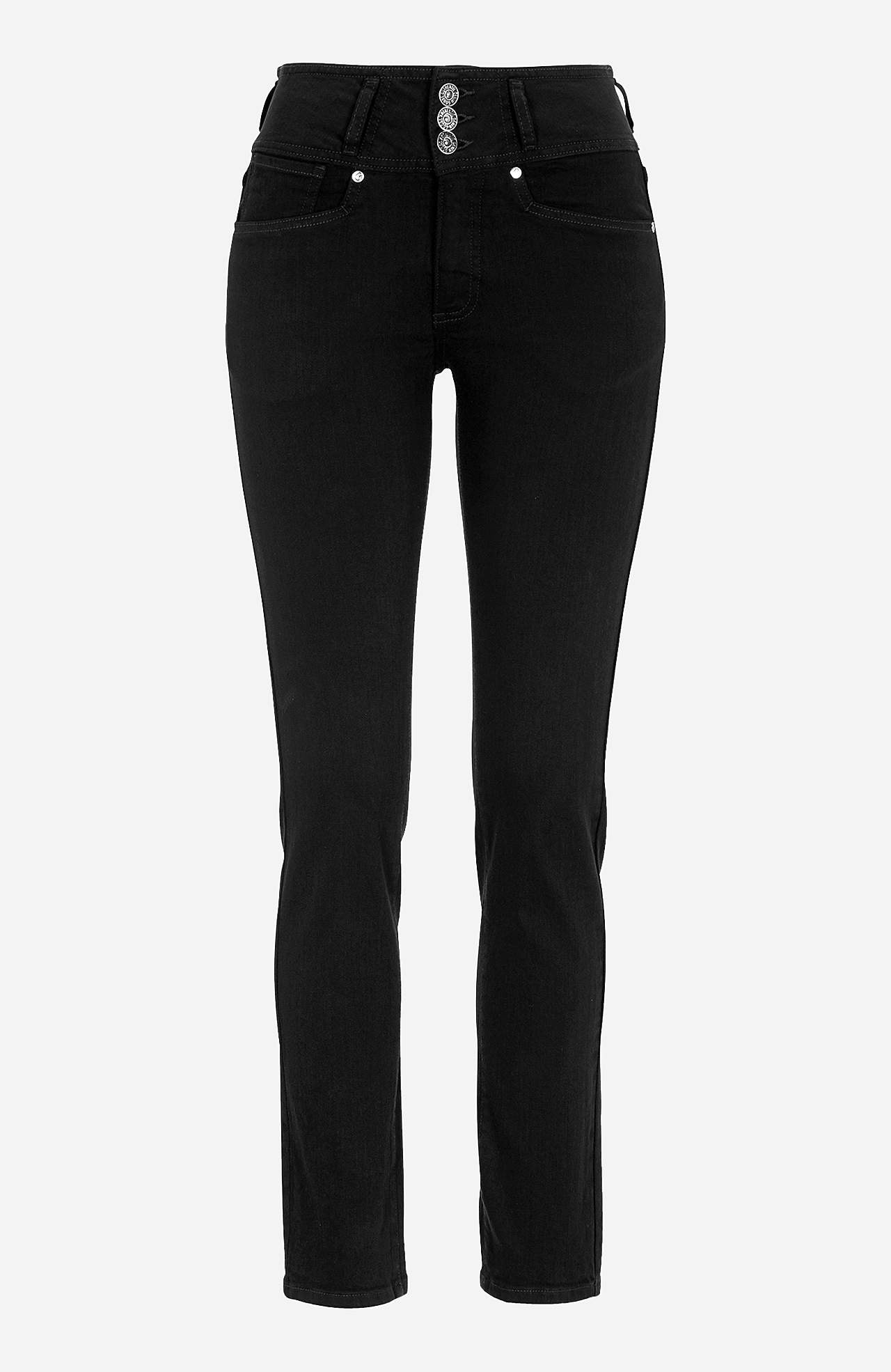 Straight jeans with high waist