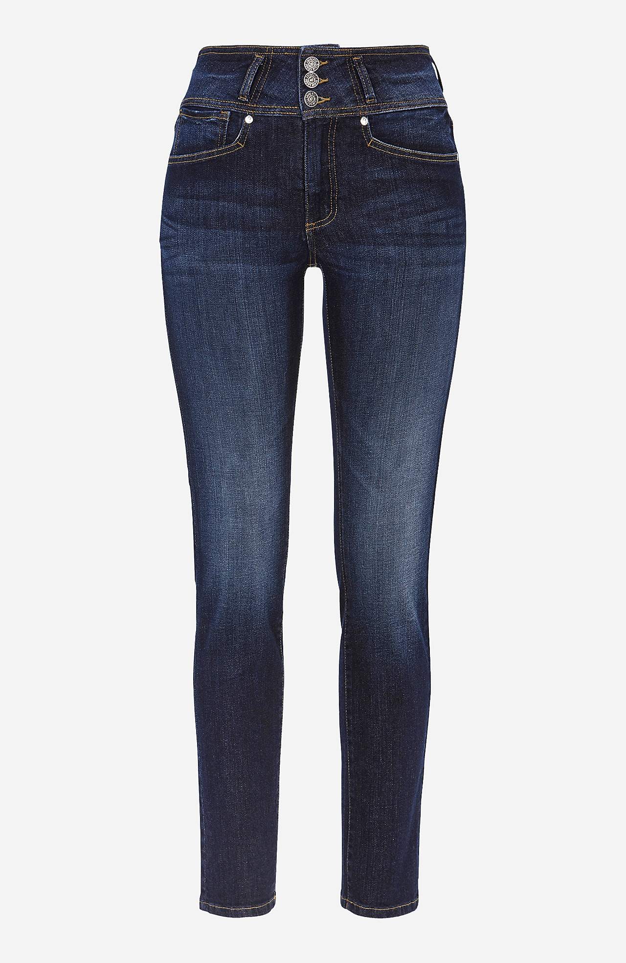 Straight jeans with high waist