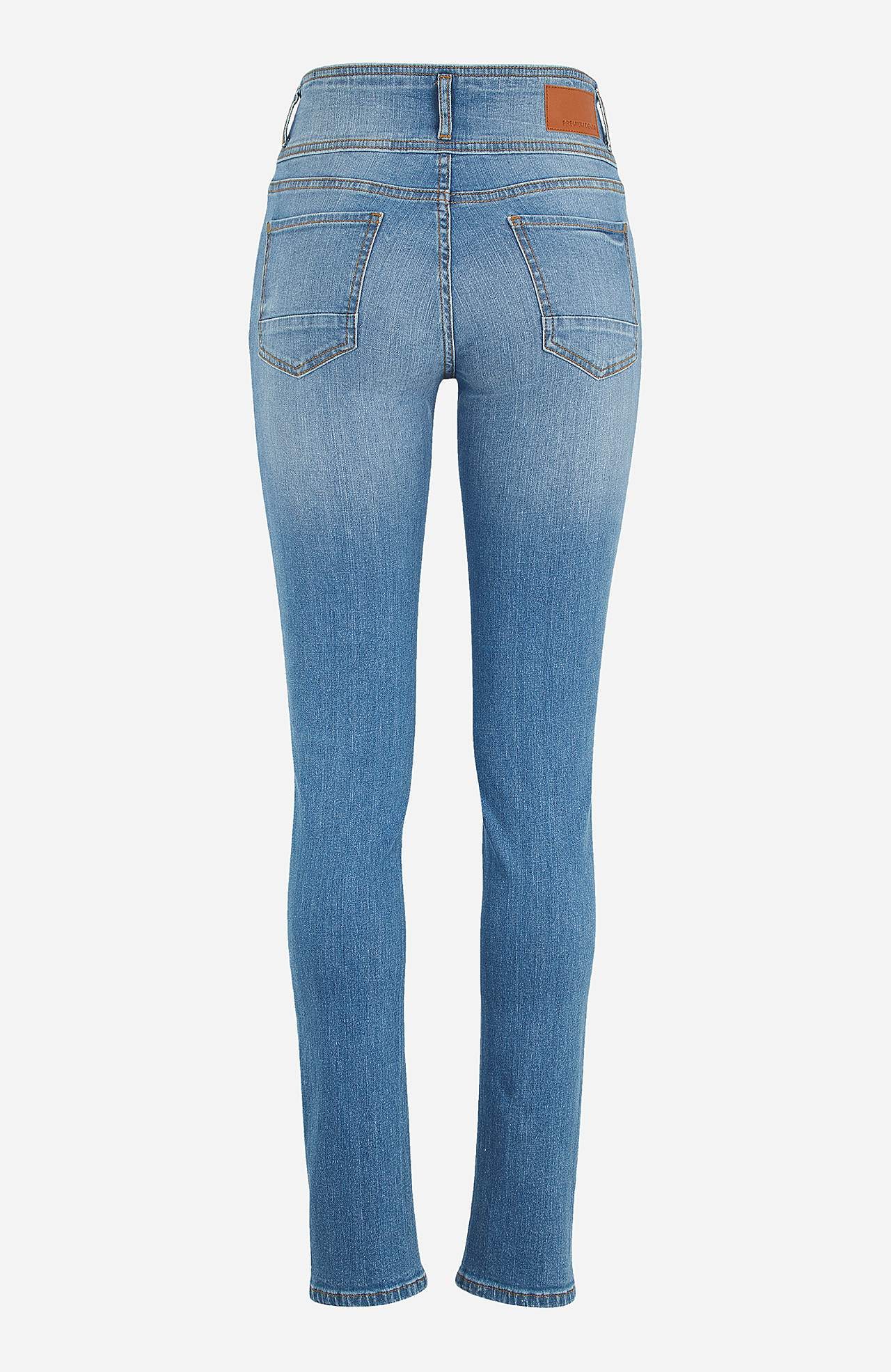 Straight jeans with high waist