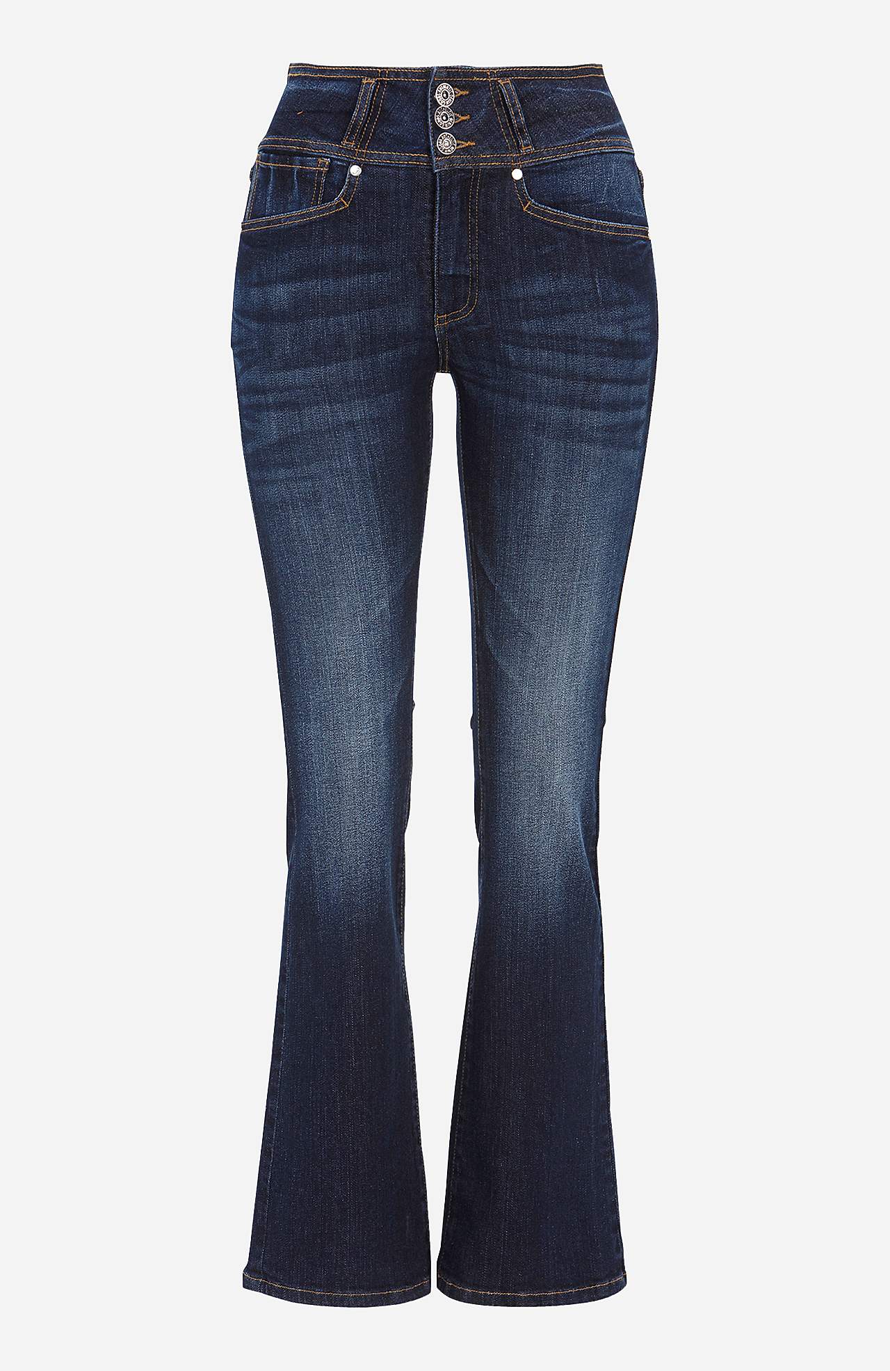 Boot cut jeans with high waist