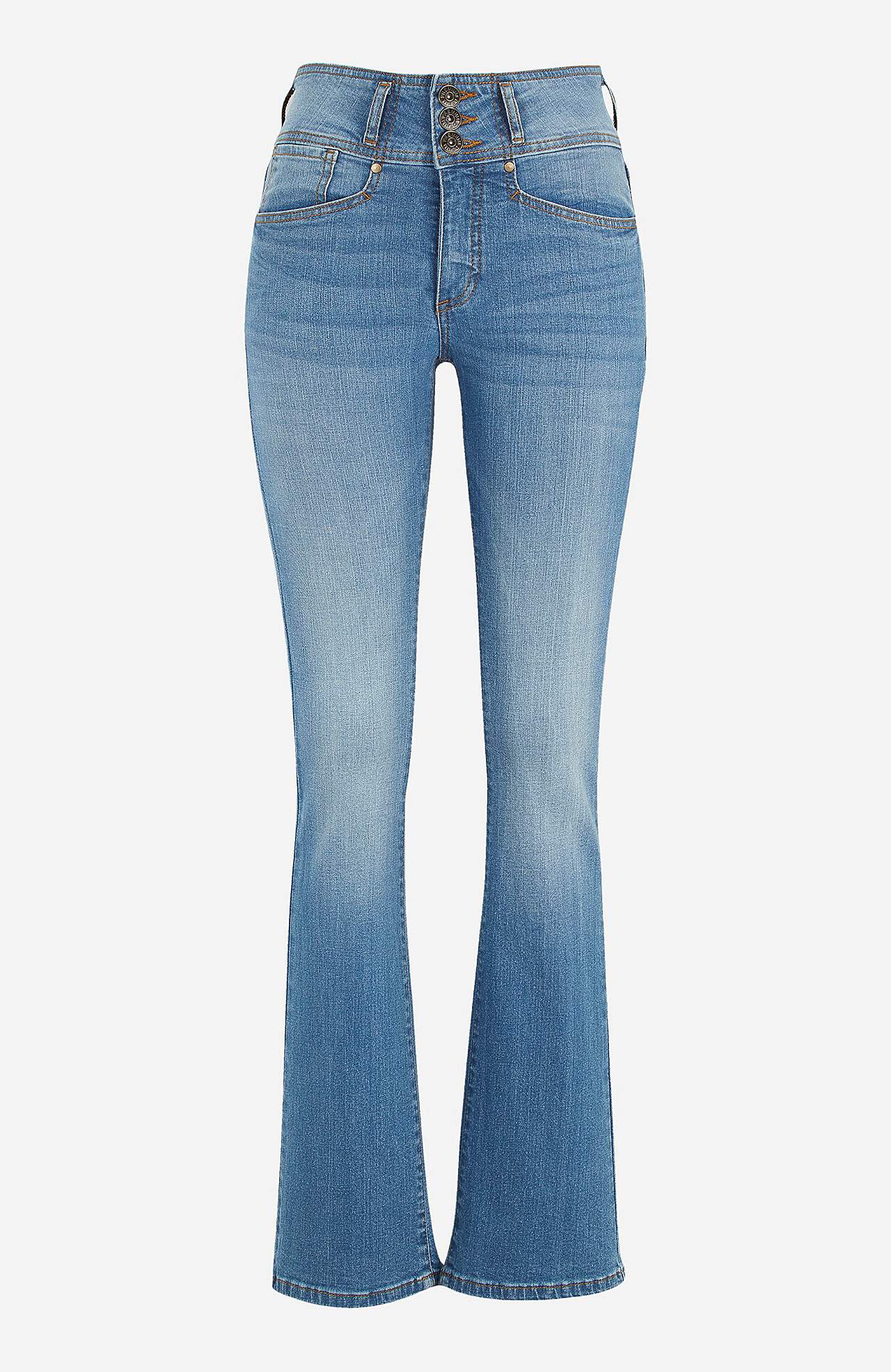 Boot cut jeans with high waist