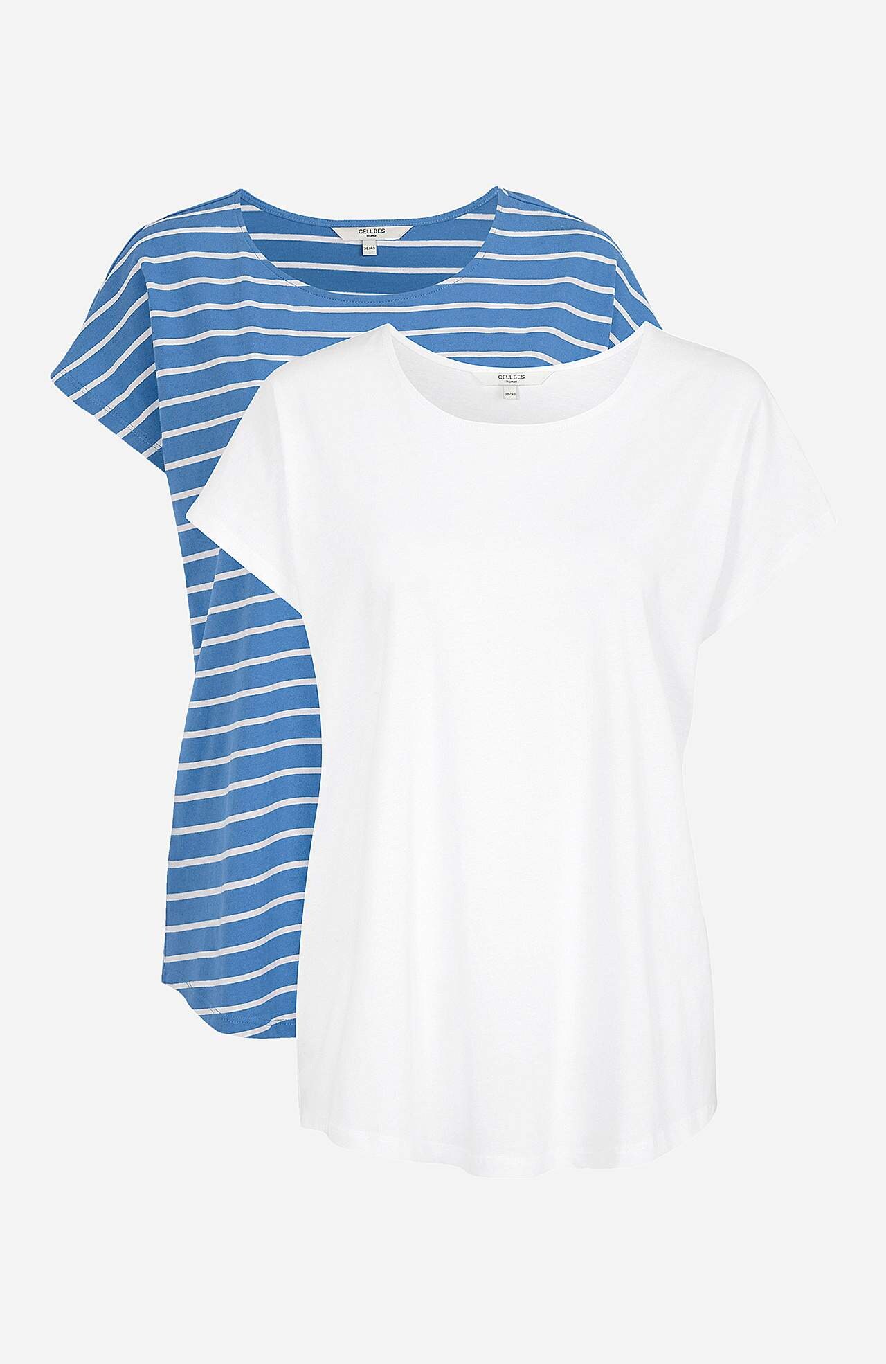 Jersey tops with cap sleeves Alma 2-pack