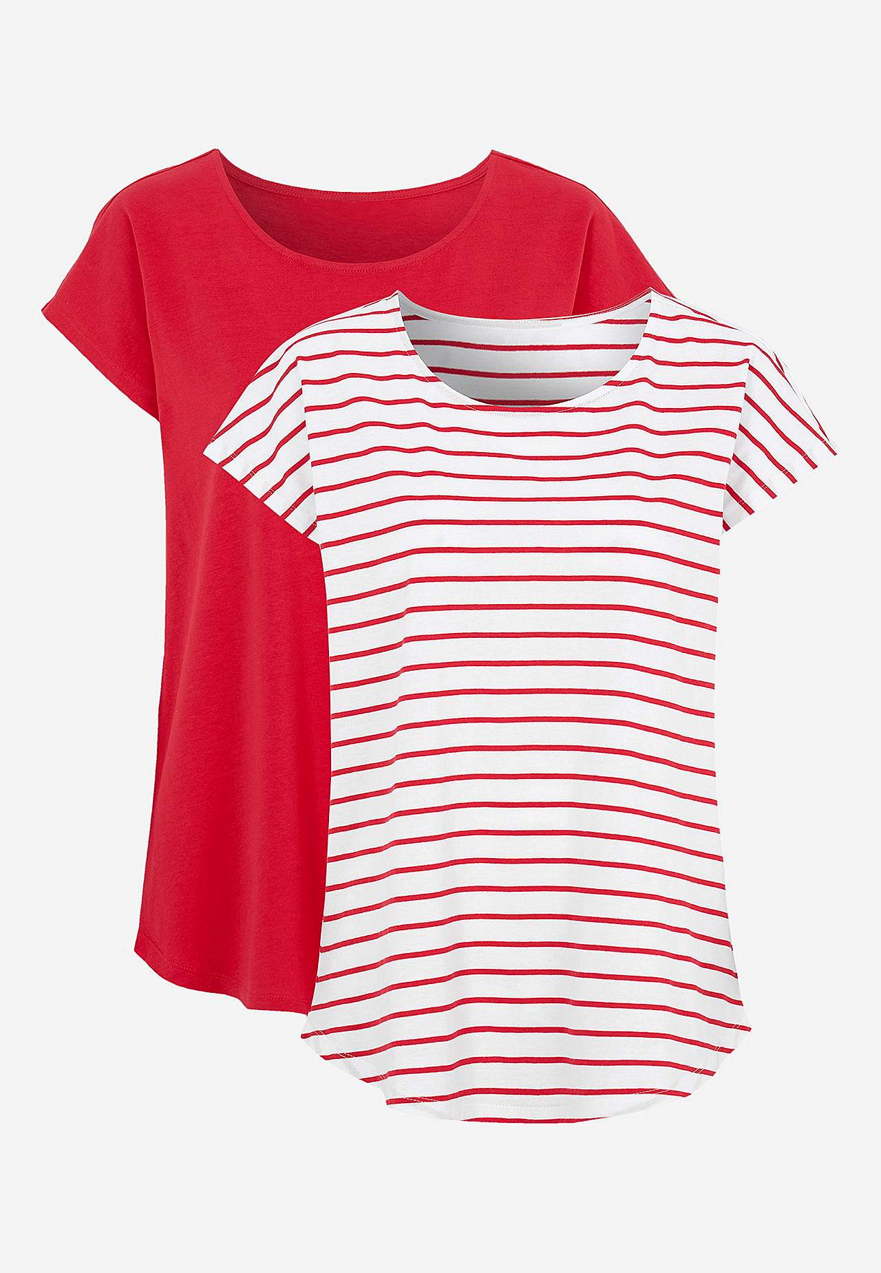 Jerseytoppe med korte ærmer 2-pack