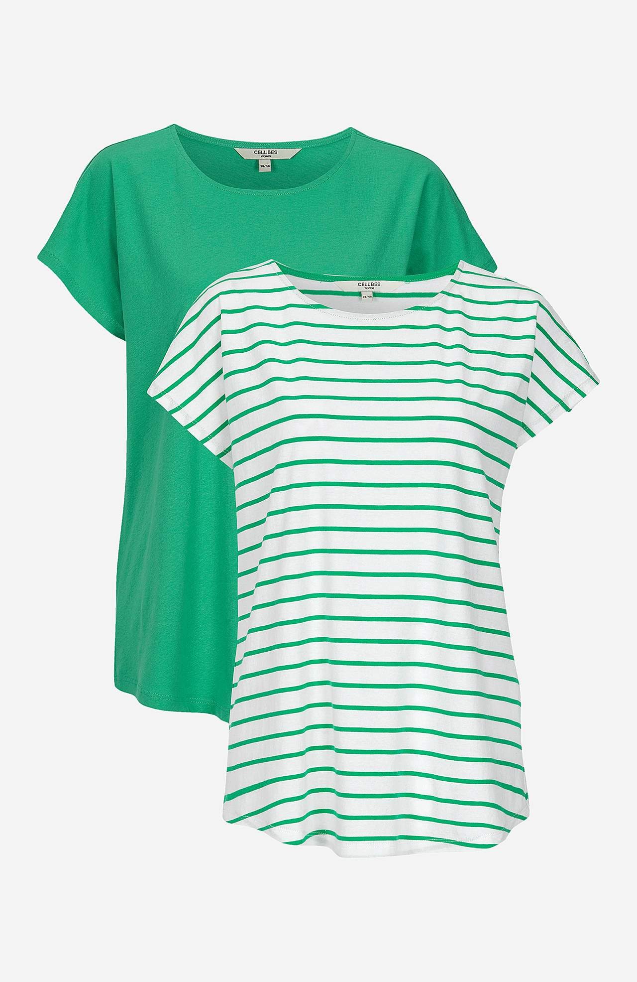Jersey tops with cap sleeves Alma 2-pack