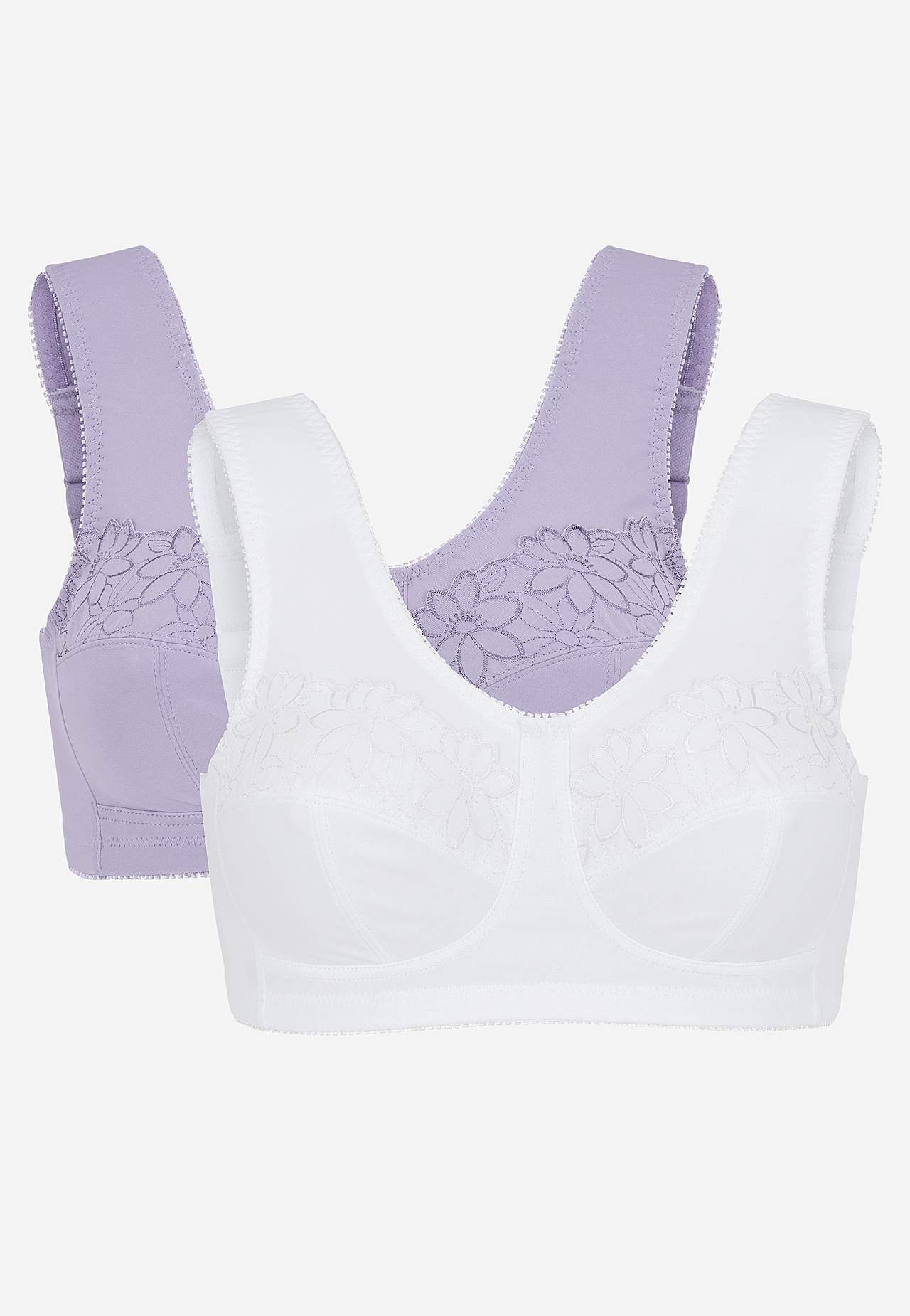 Soft bra with embroidery Lily 2-pack
