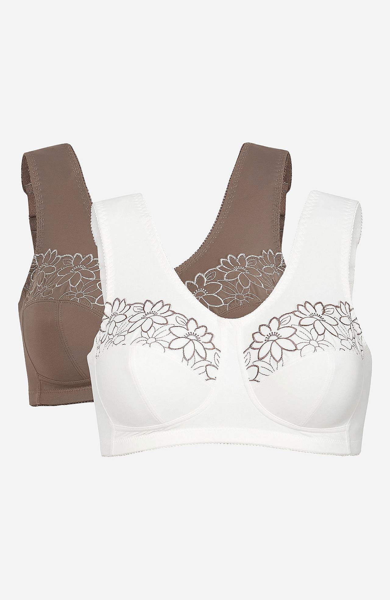 Soft bra with embroidery Lily 2-pack