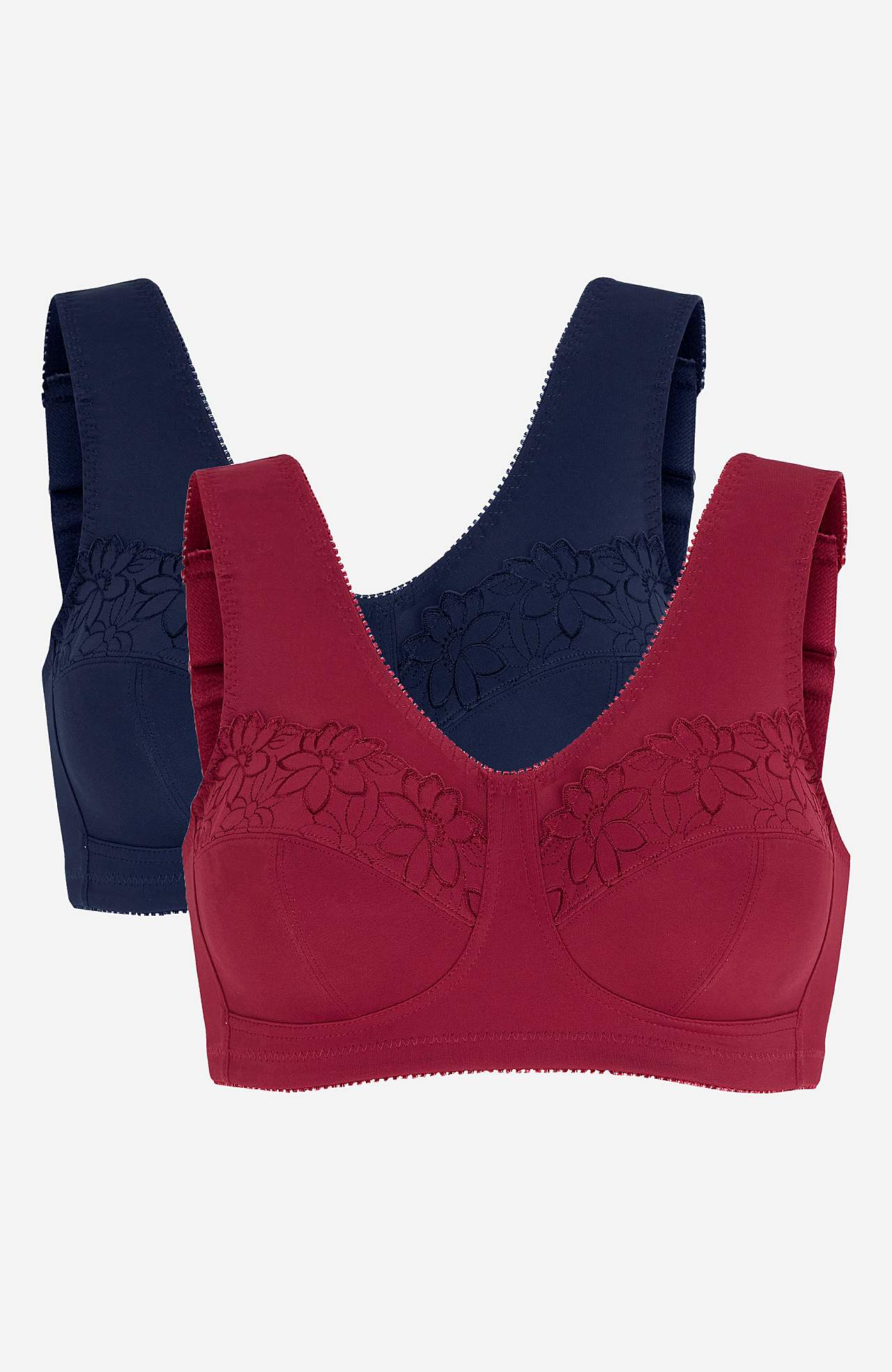 Soft bra with embroidery Lily 2-pack