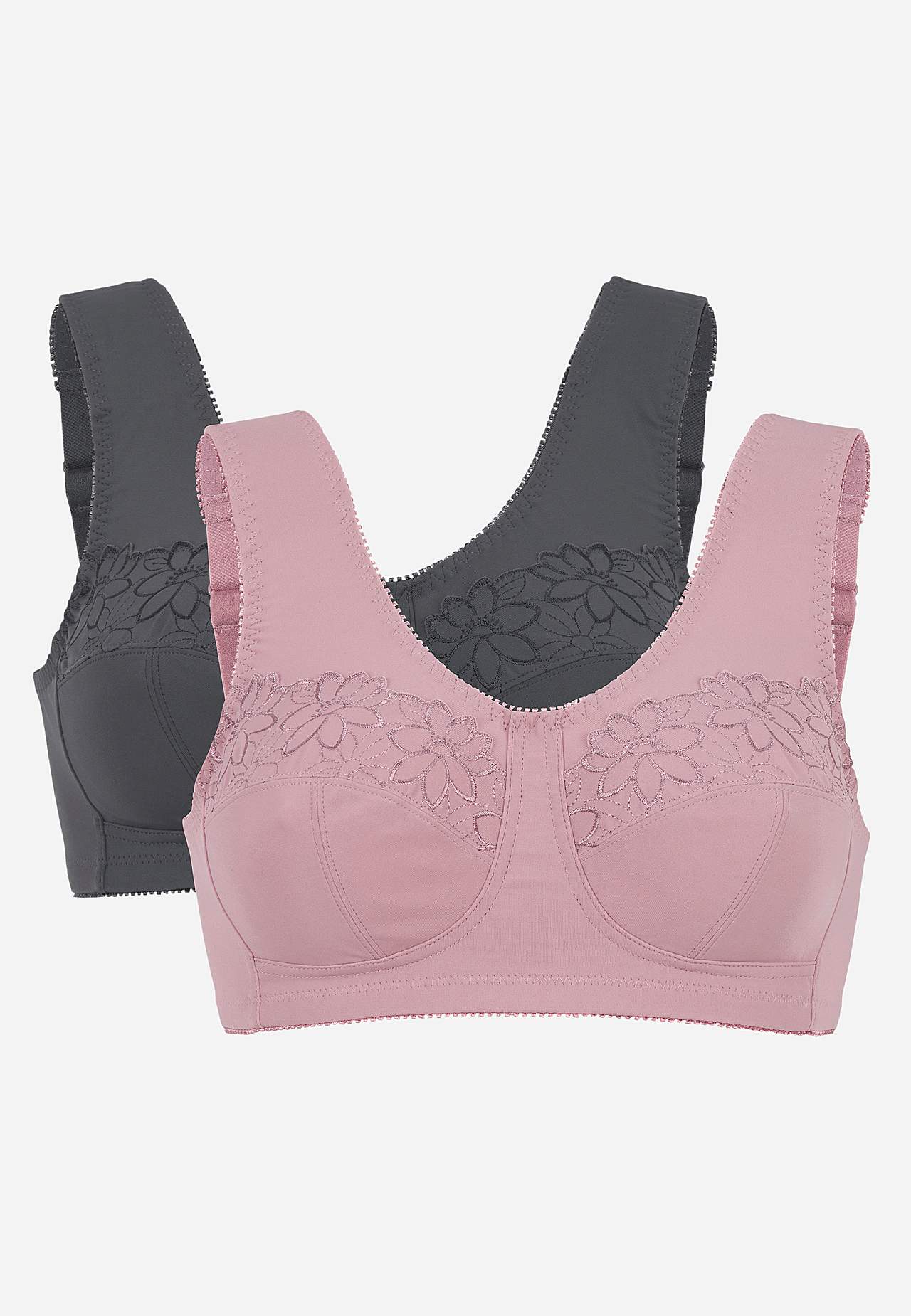 Soft bra with embroidery Lily 2-pack