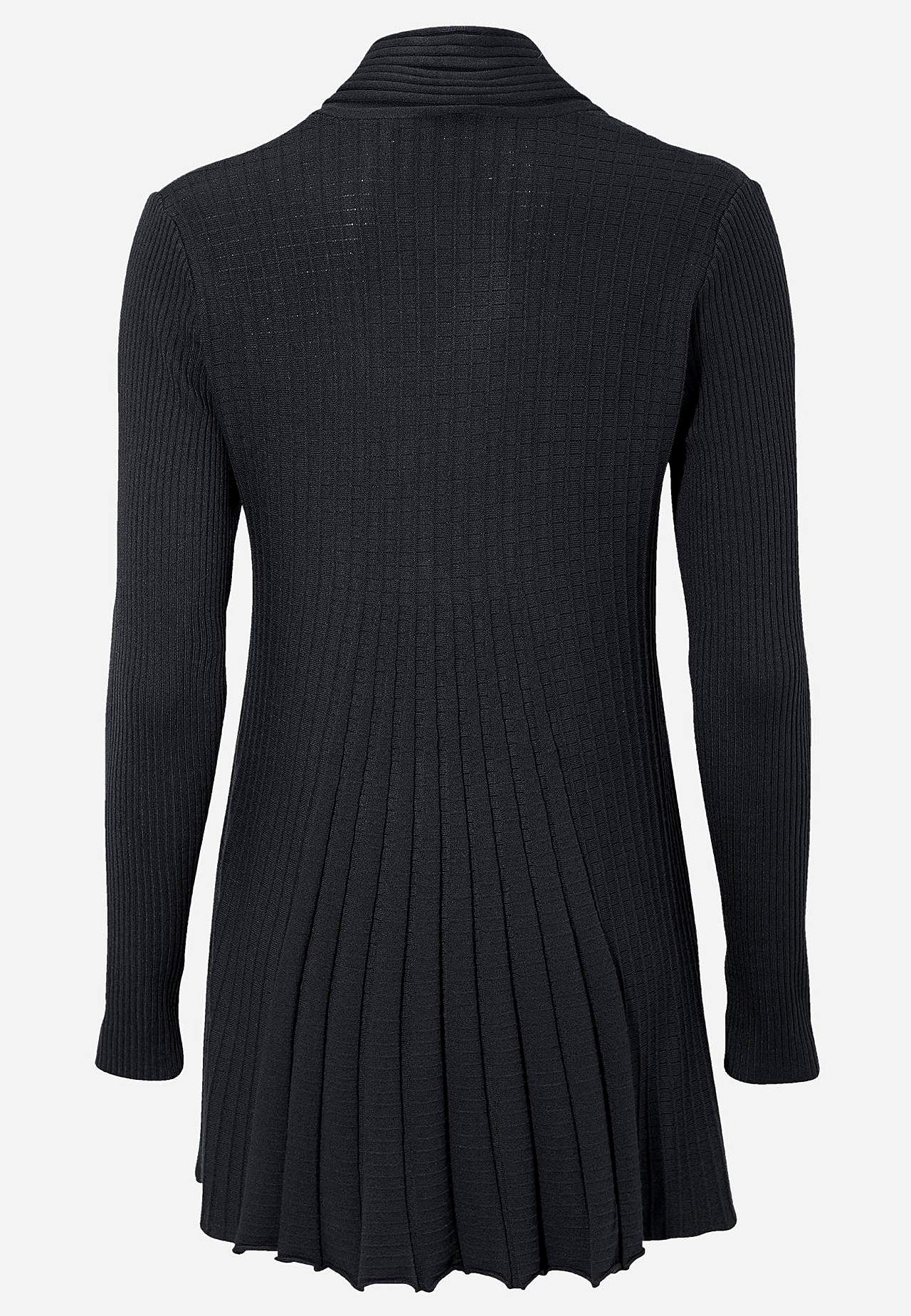 Lang, ribbet cardigan