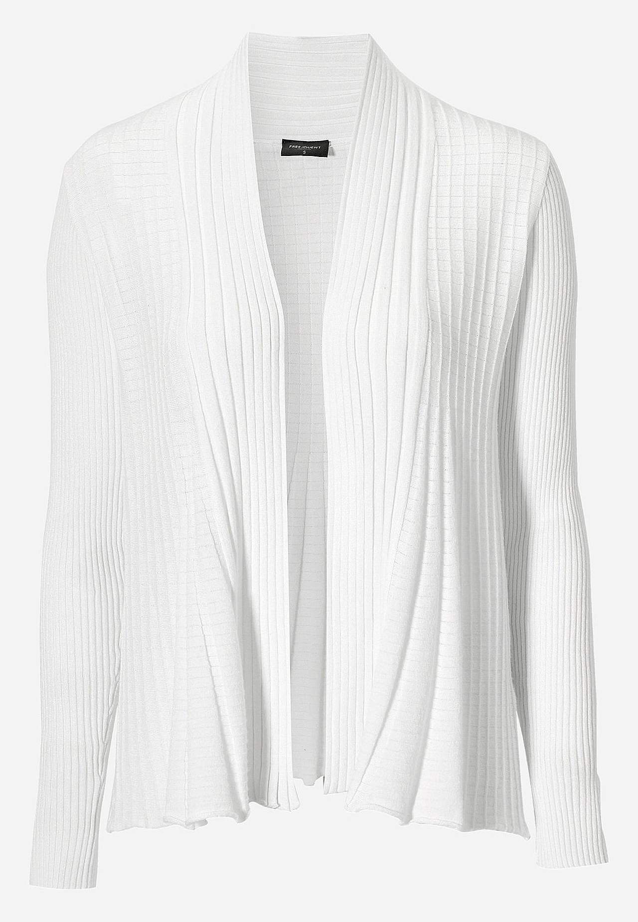 Ribbet, åben cardigan