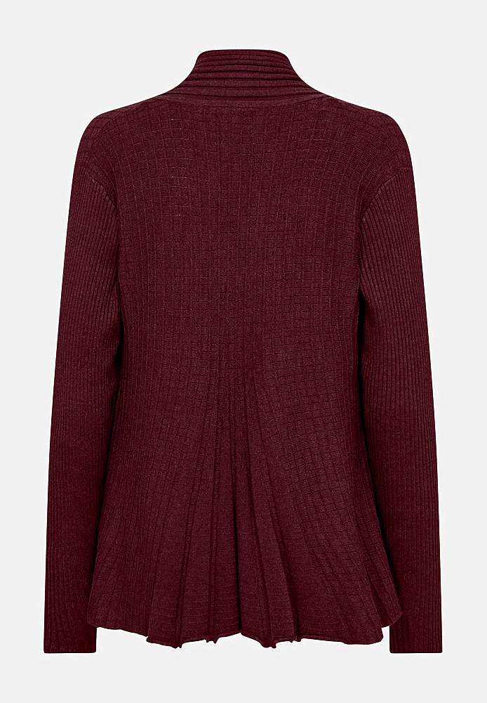 Ribbet, åben cardigan