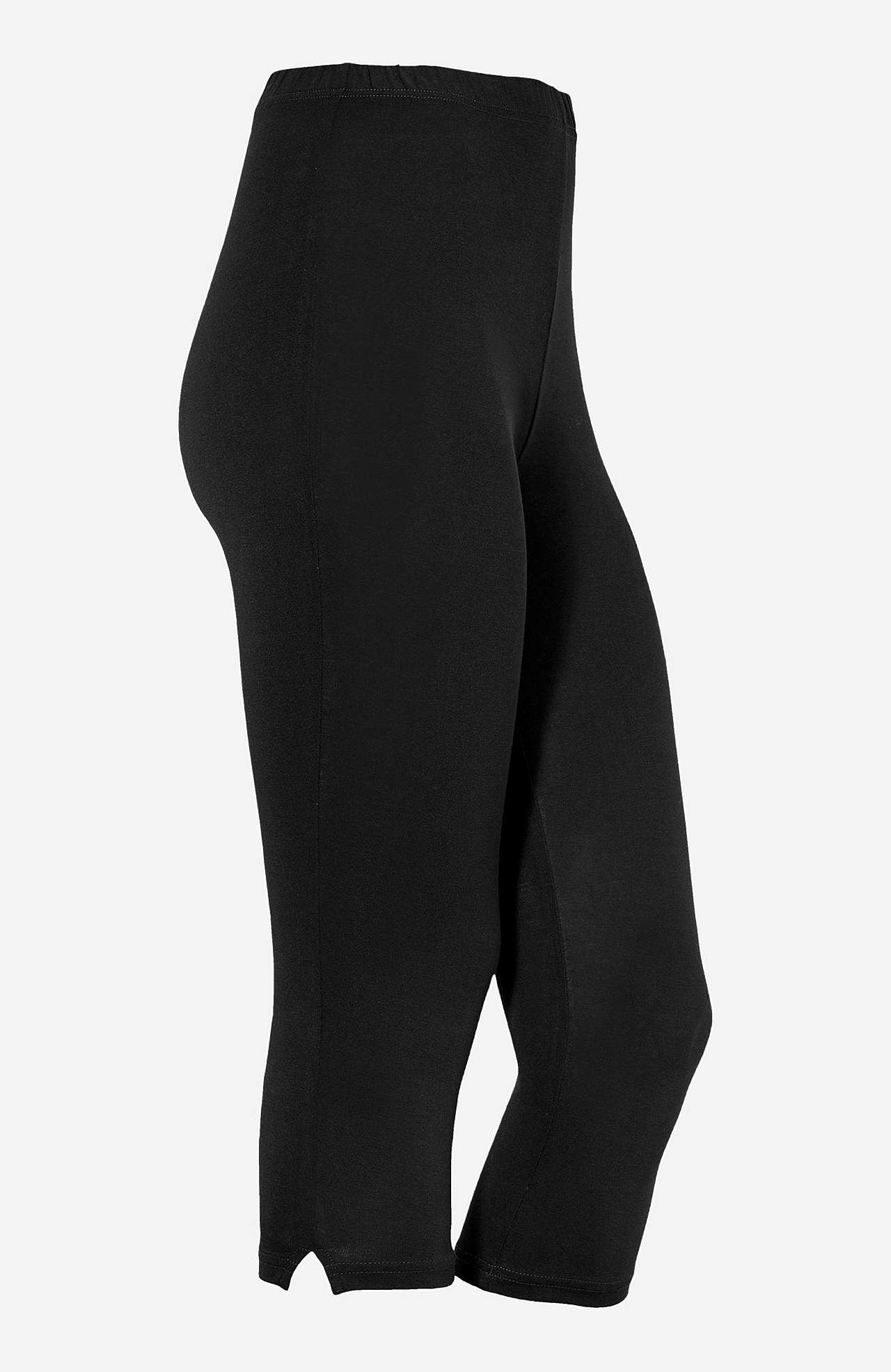 Capri leggings with side slits