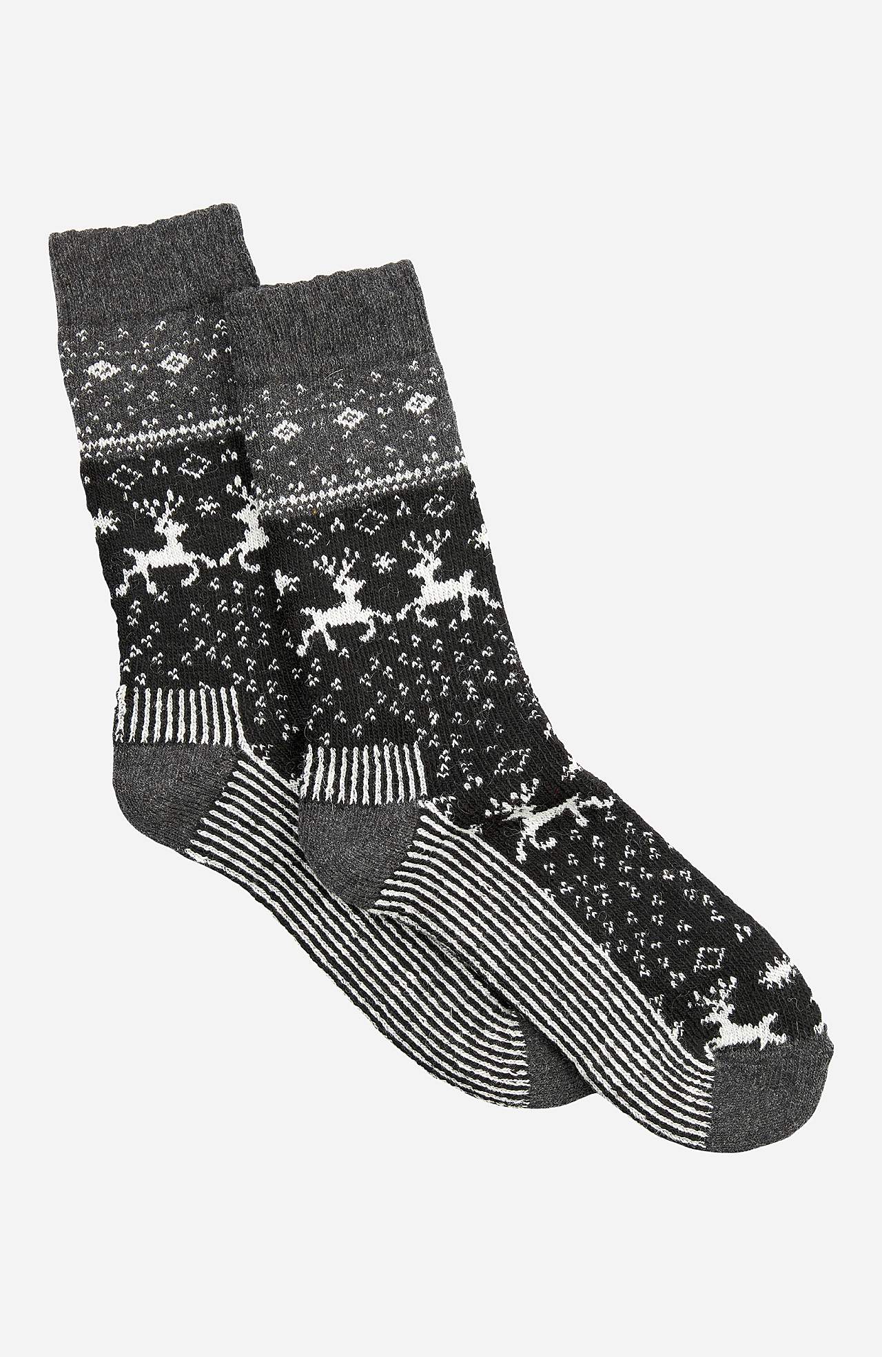 Patterned socks in wool mix