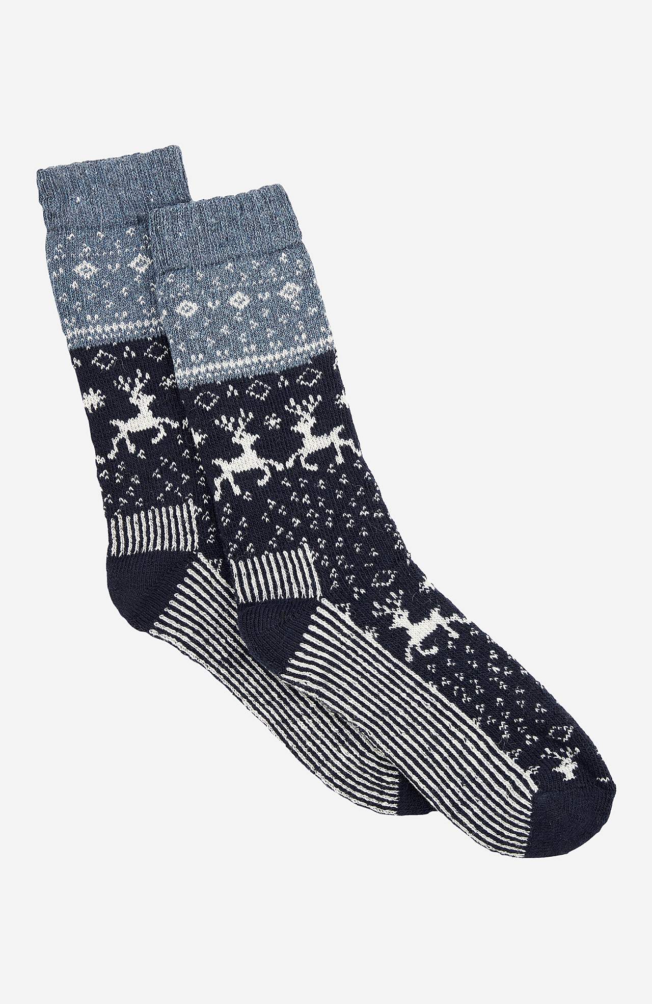 Patterned socks in wool mix