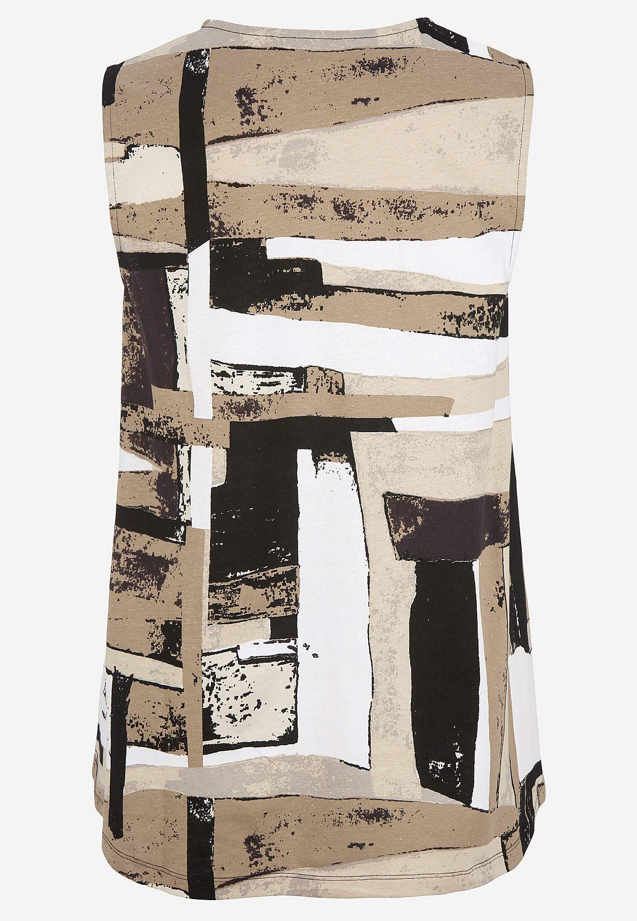 Sleeveless jersey top with v neckline