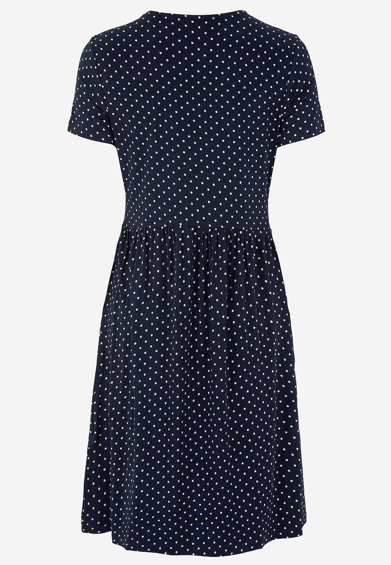 Short-sleeved jersey dress with pockets Agatha