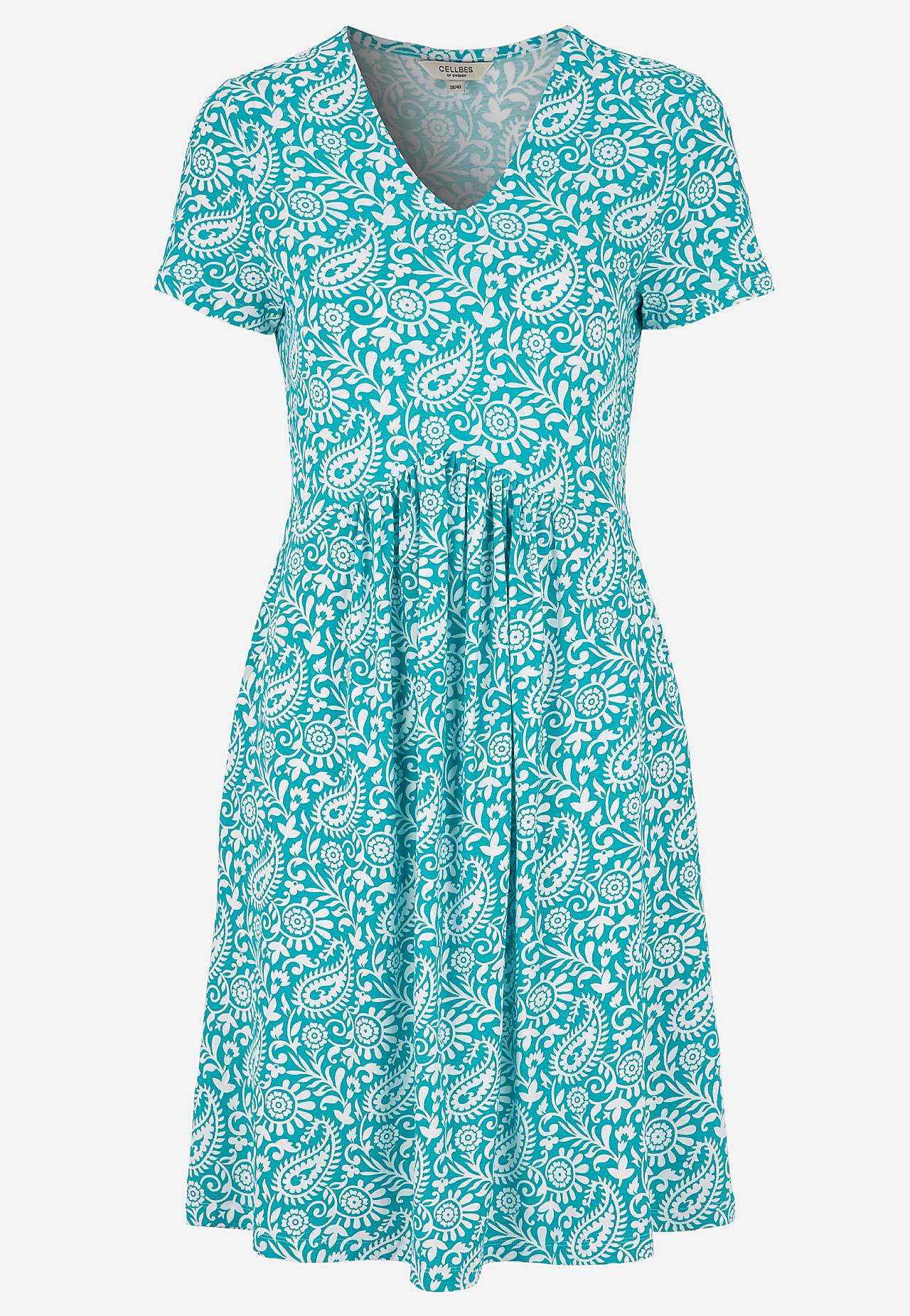 Short-sleeved jersey dress with pockets Agatha