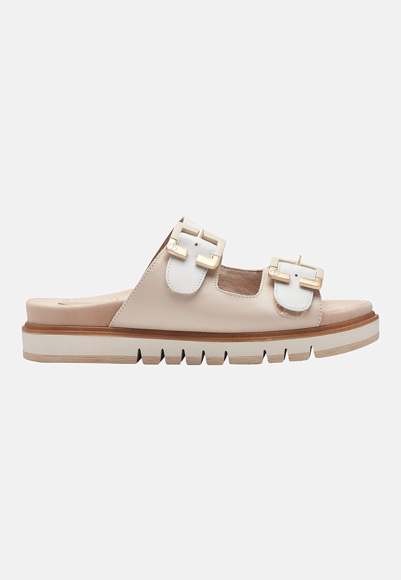 Skinnsandal med justerbare stropper