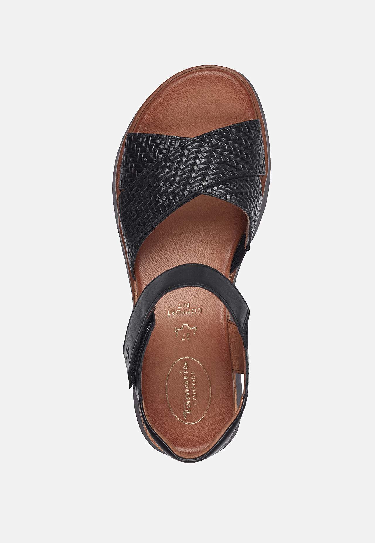 Skinnsandal med justerbare stropper