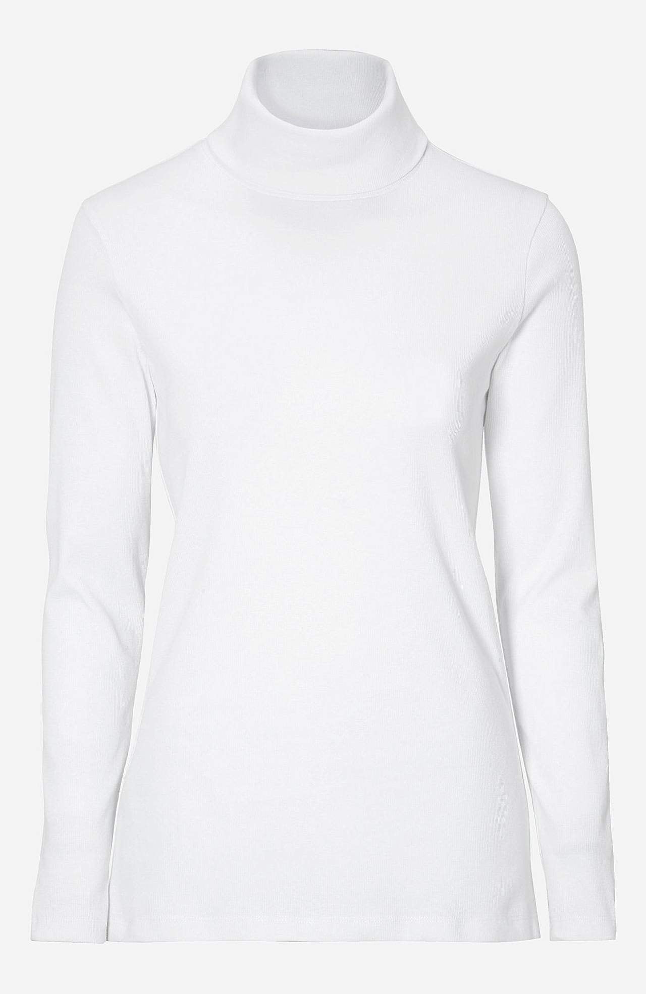 Ribbed roll-neck in organic cotton