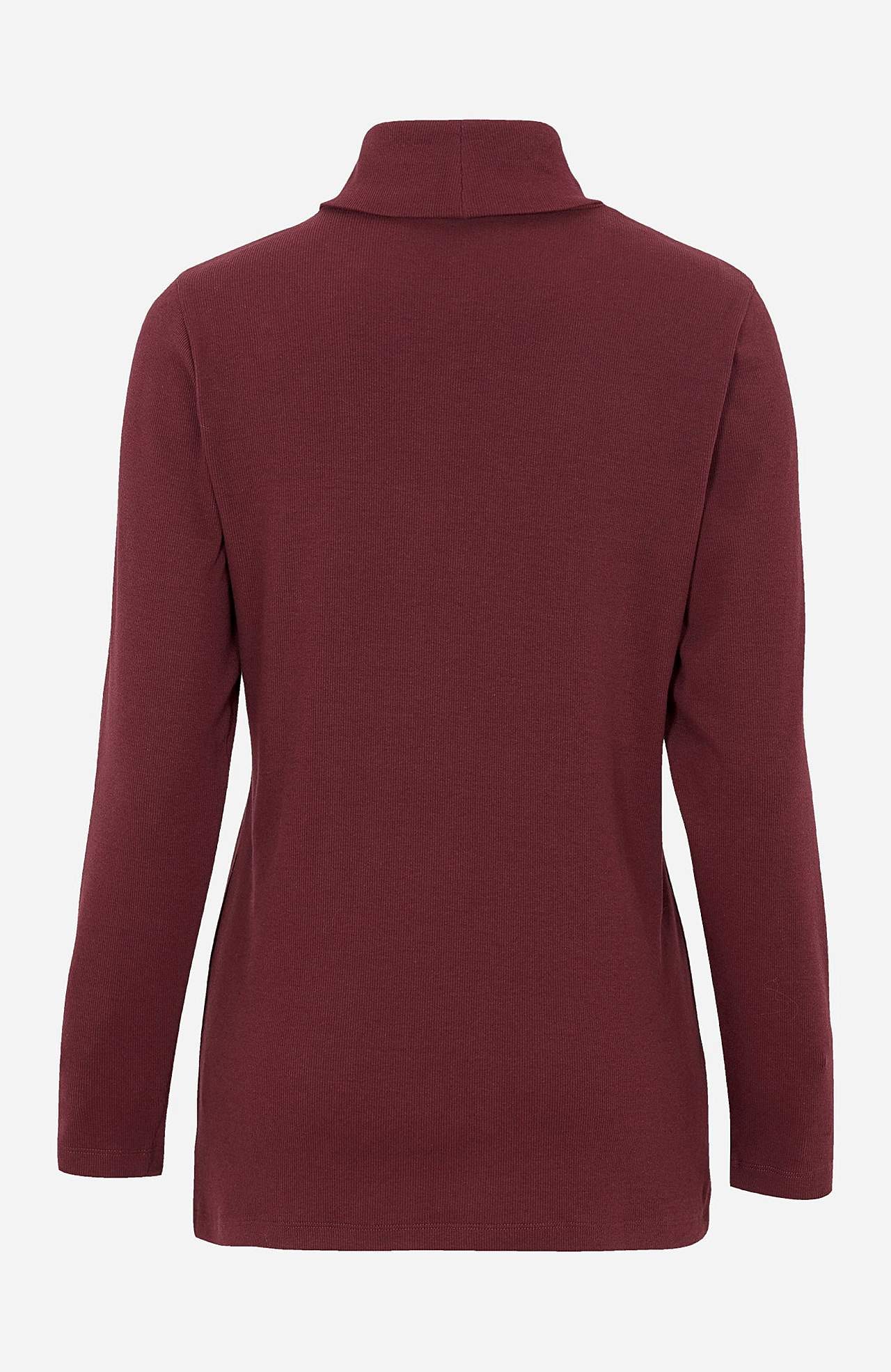 Ribbed roll-neck in organic cotton