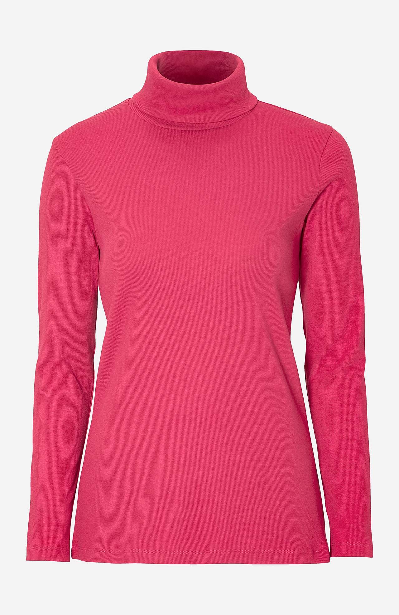 Ribbed roll-neck in organic cotton