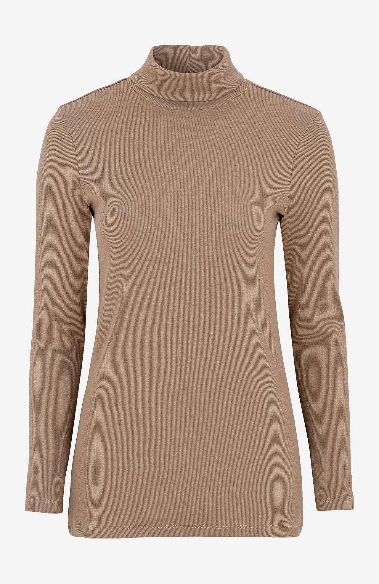 Ribbed roll-neck in organic cotton