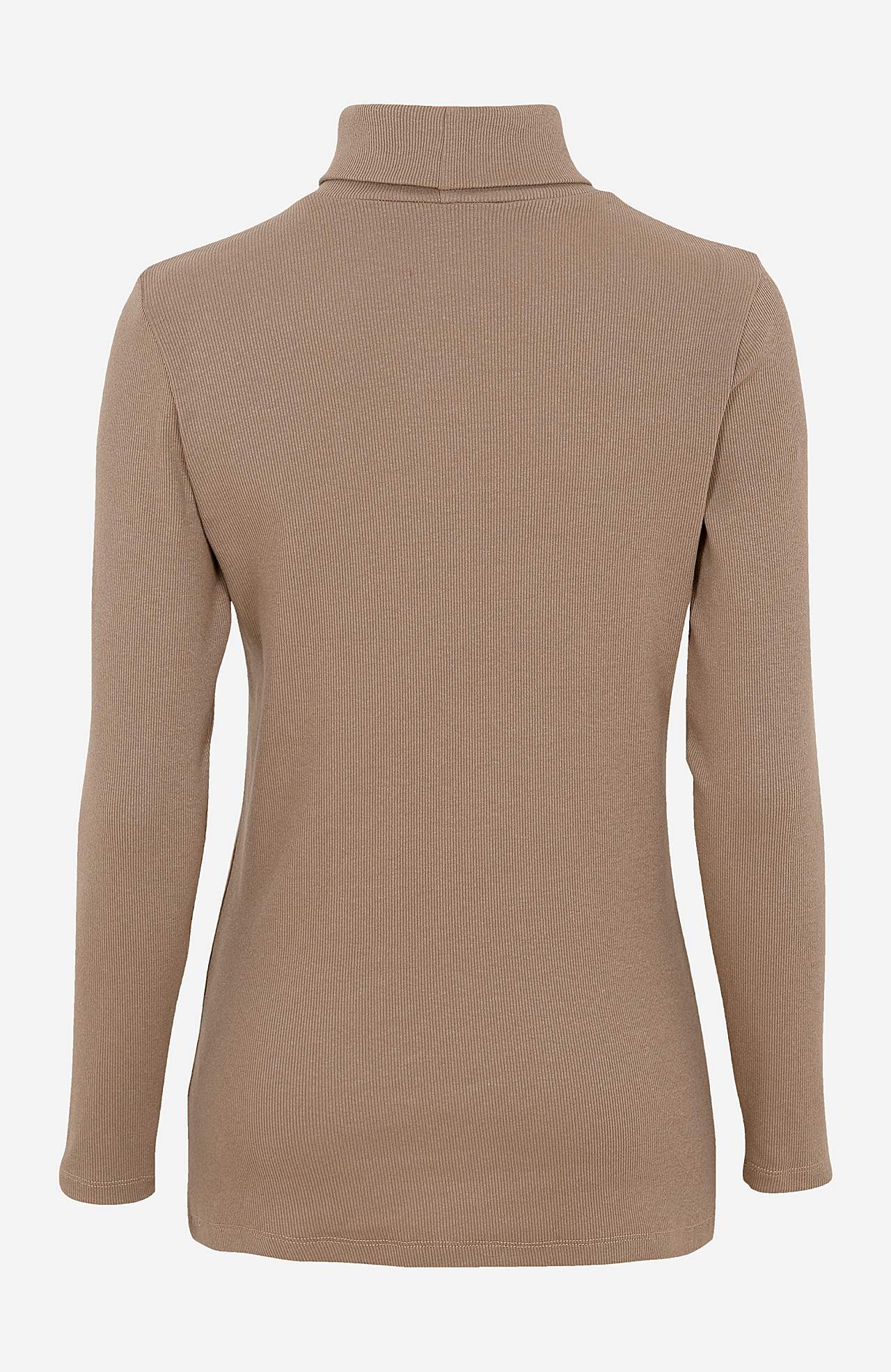 Ribbed roll-neck in organic cotton