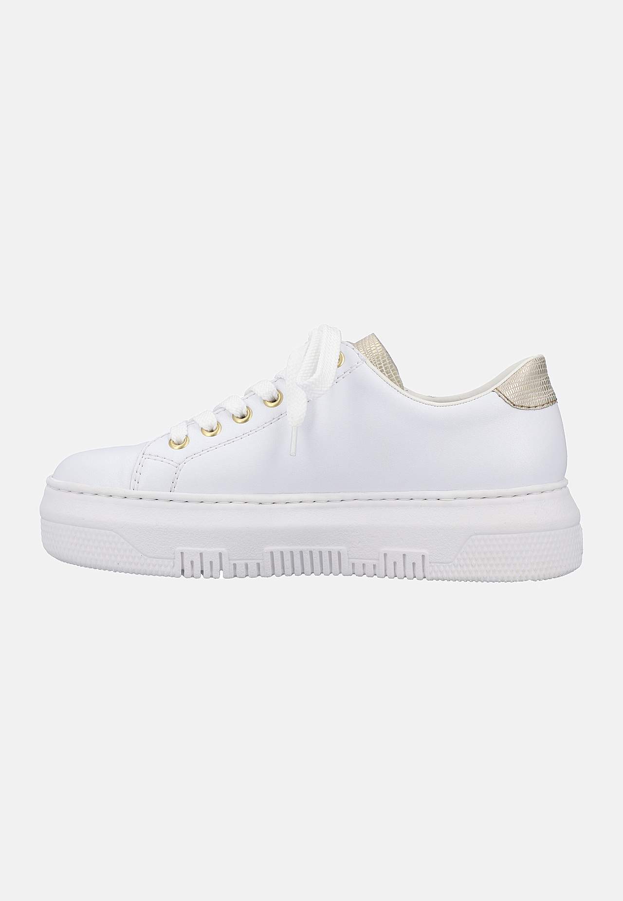 Sneaker med guldfärgade detaljer