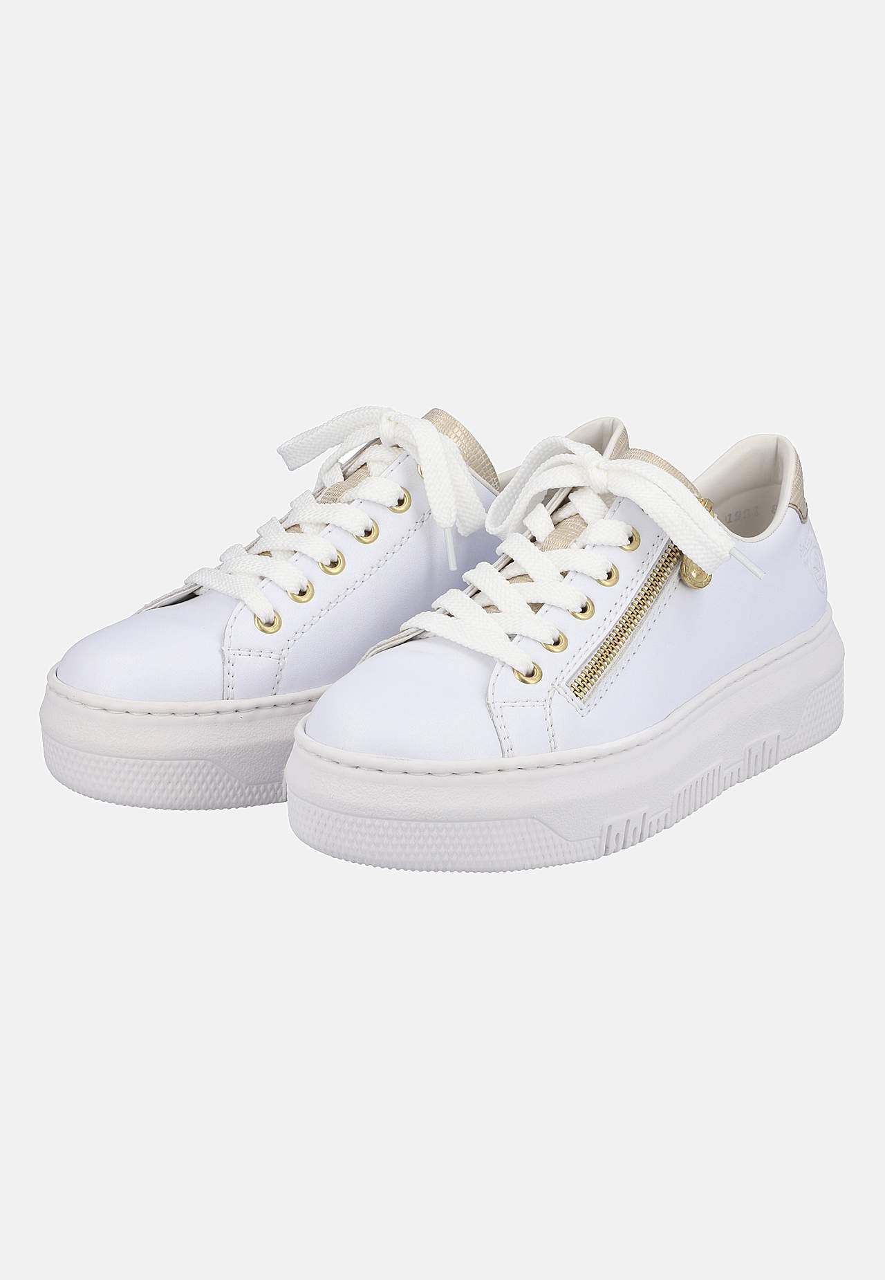 Sneaker med guldfärgade detaljer