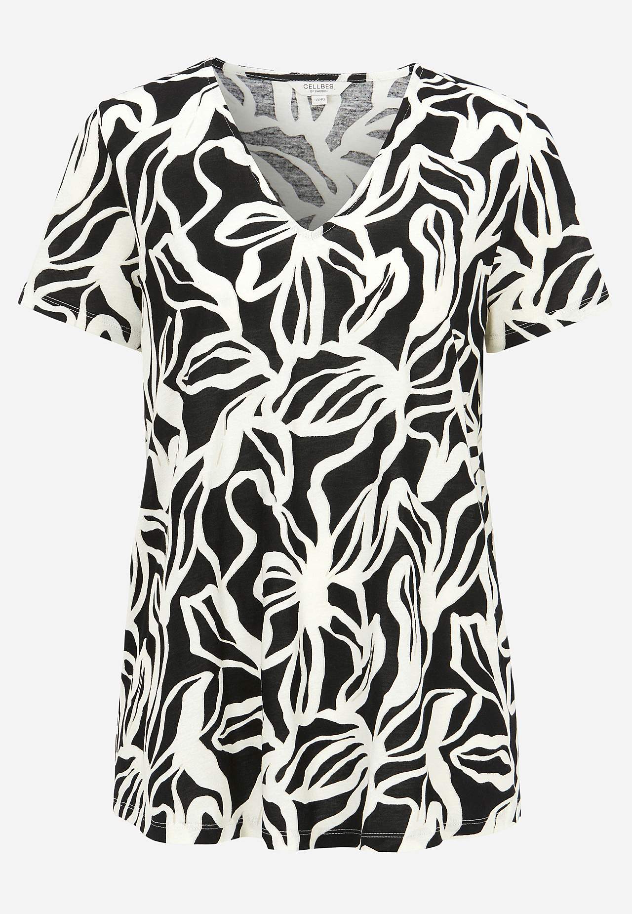 Soft jersey top with v-neck