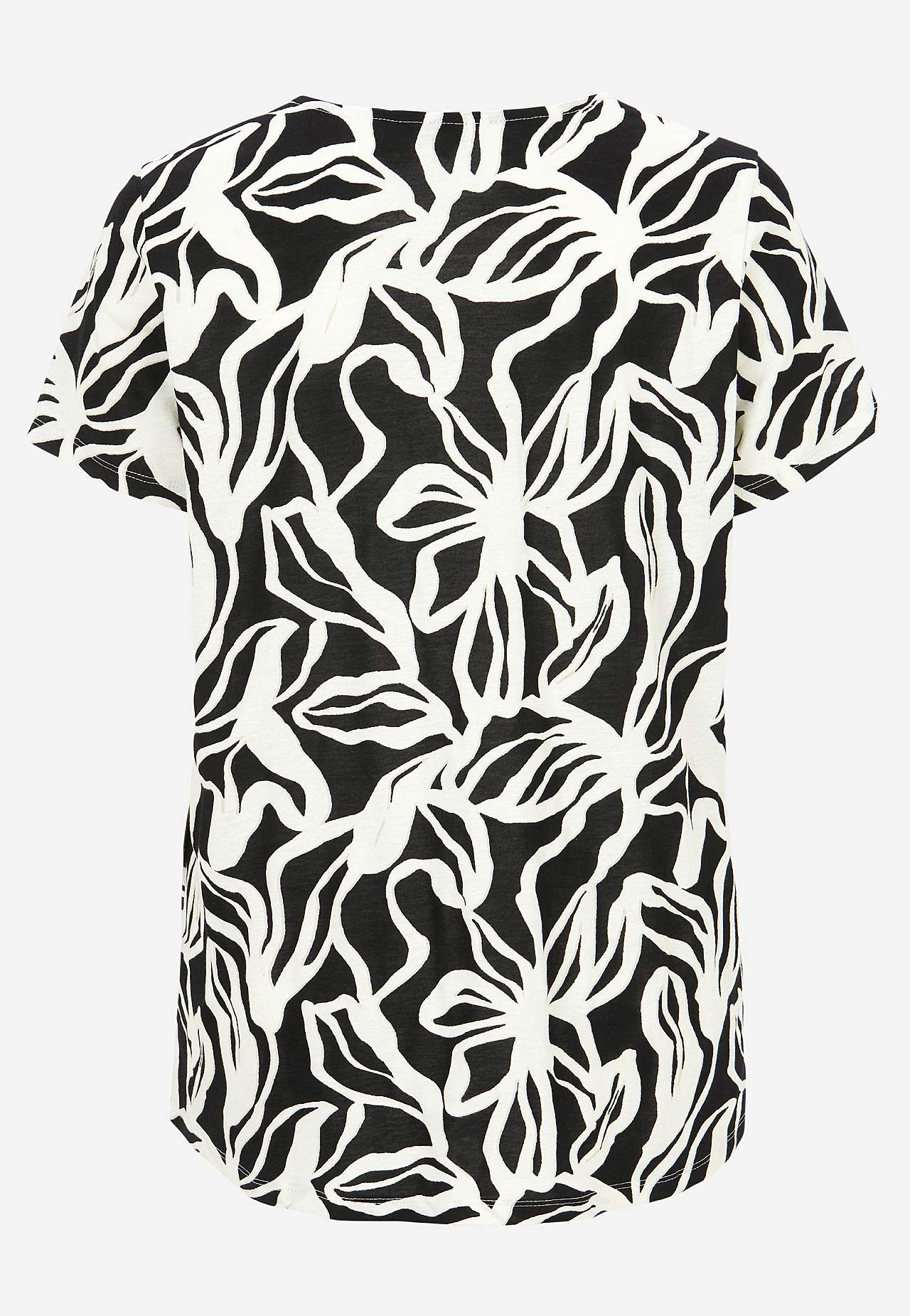Soft jersey top with v-neck