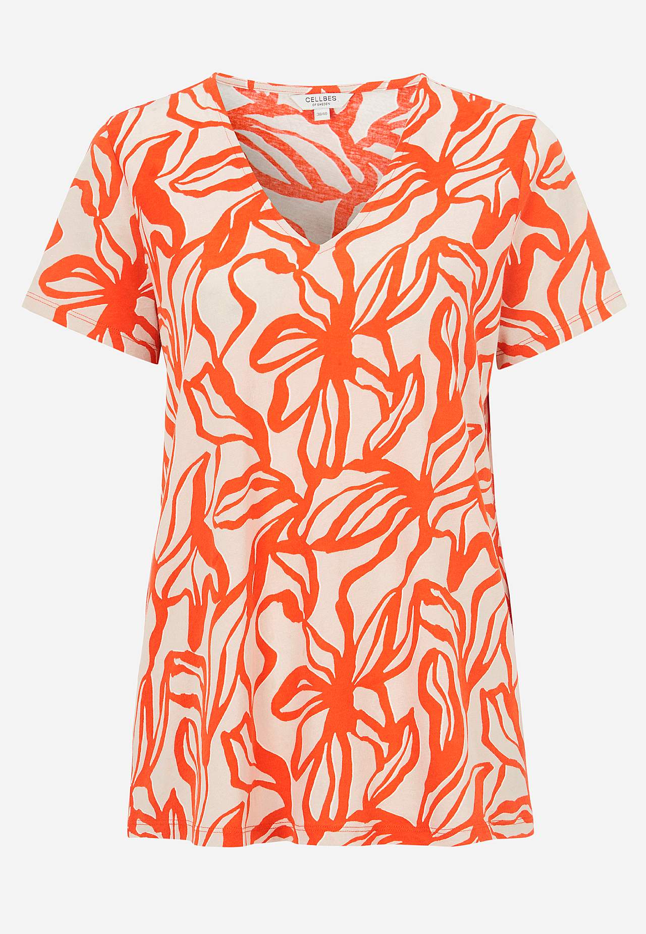 Soft jersey top with v-neck