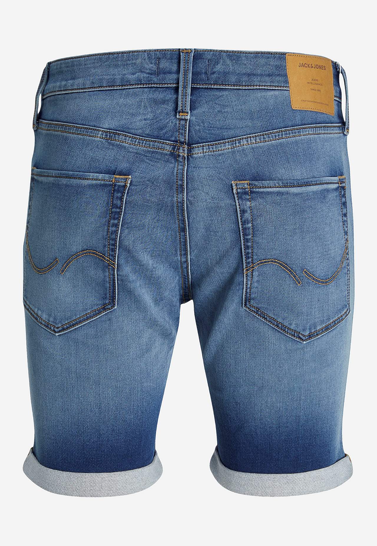 Jeansshorts med uppvikt kant