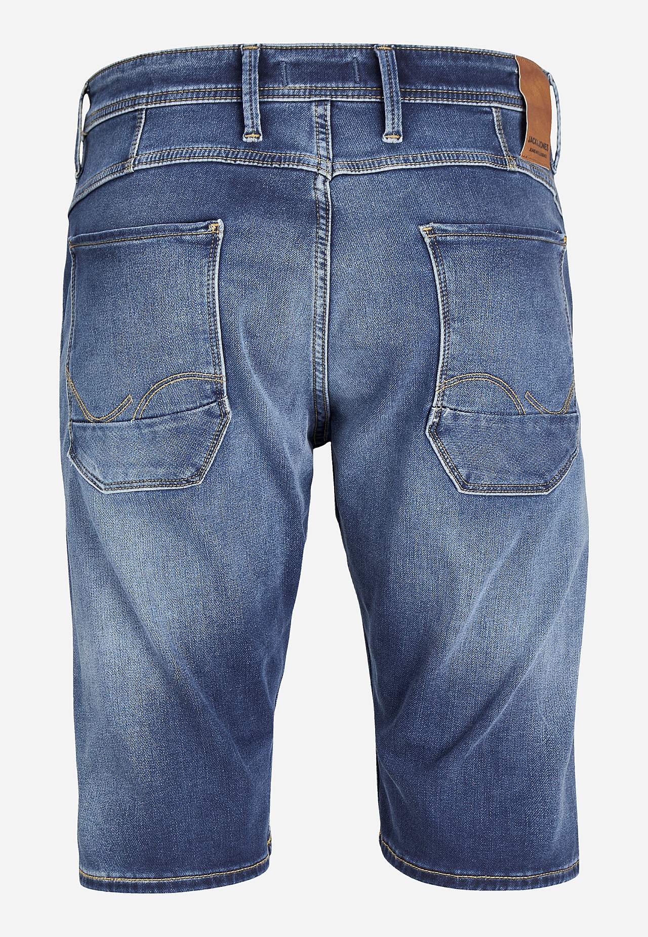Långa, superstretchiga jeansshorts