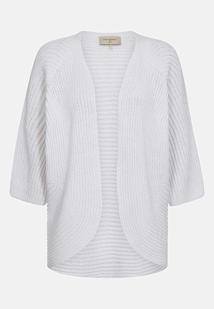 Strikket cardigan med trekvartærme billede