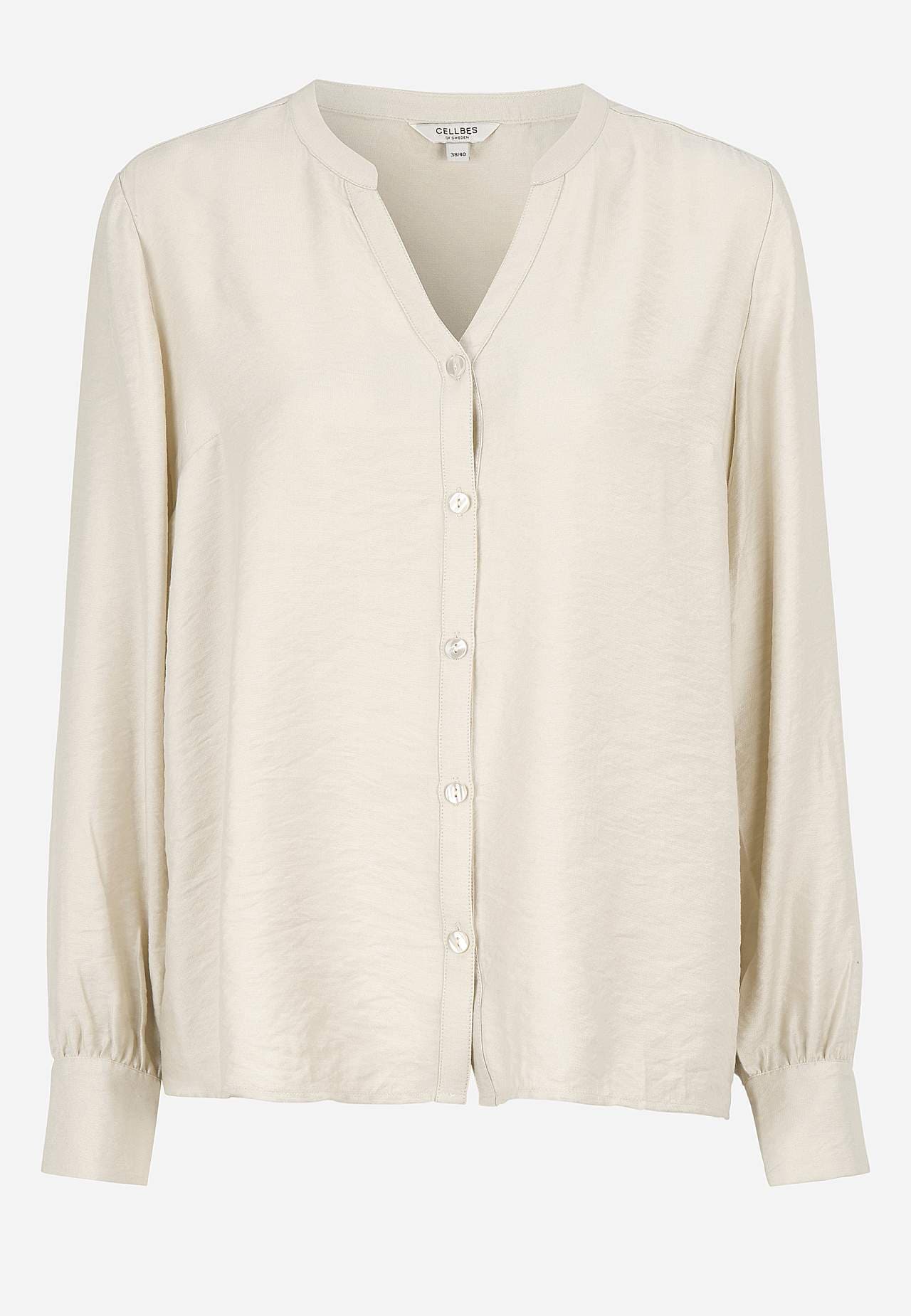 Woven blouse with buttons