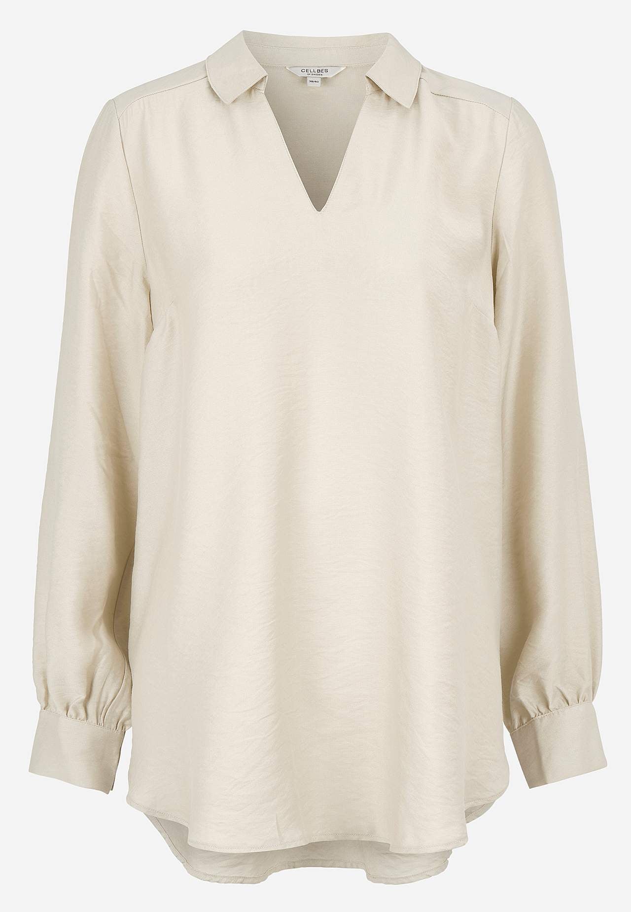 Long-sleeved, woven tunic