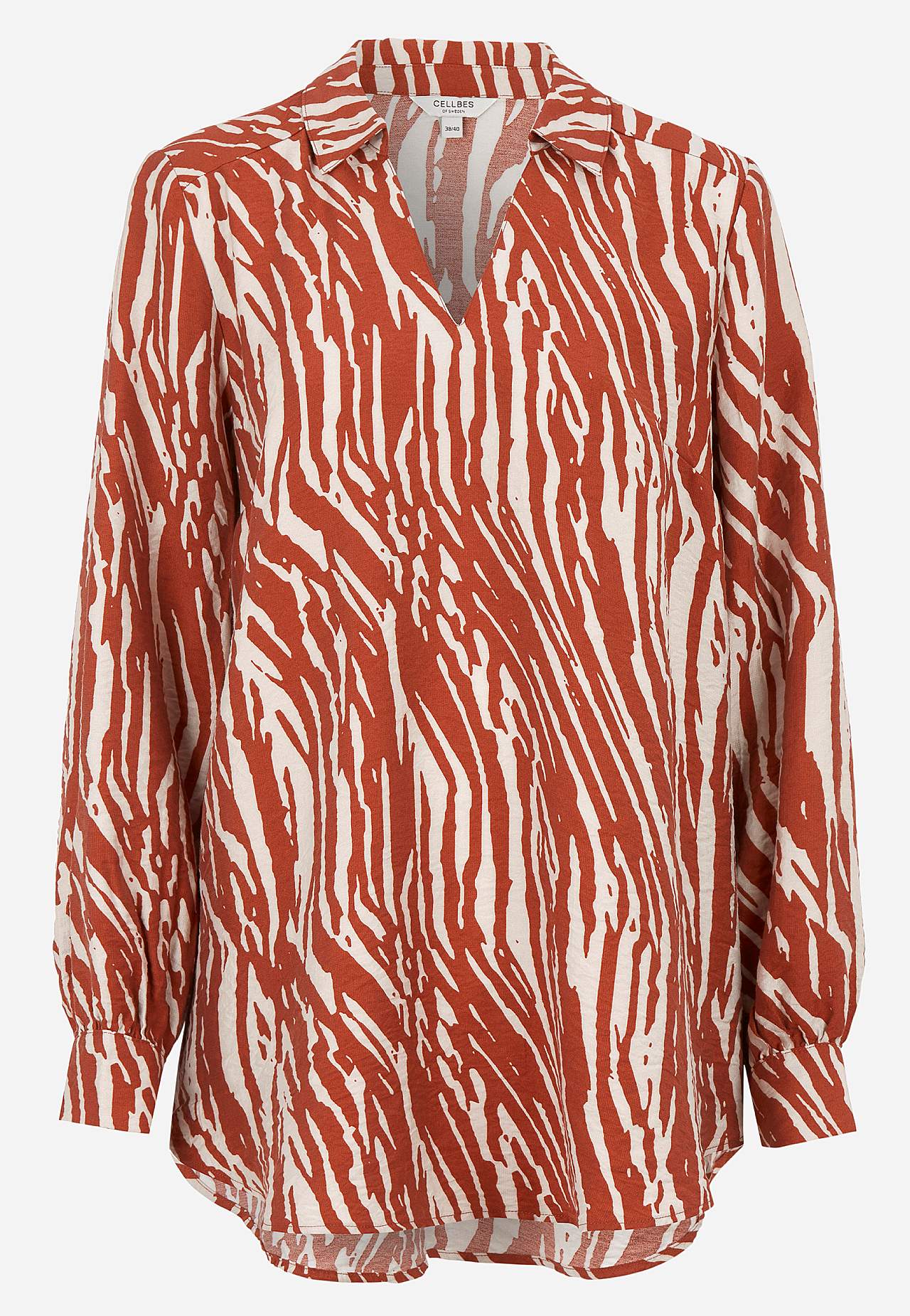 Long-sleeved, woven tunic