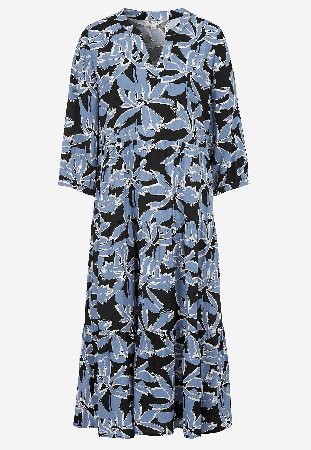 Dress with flounces